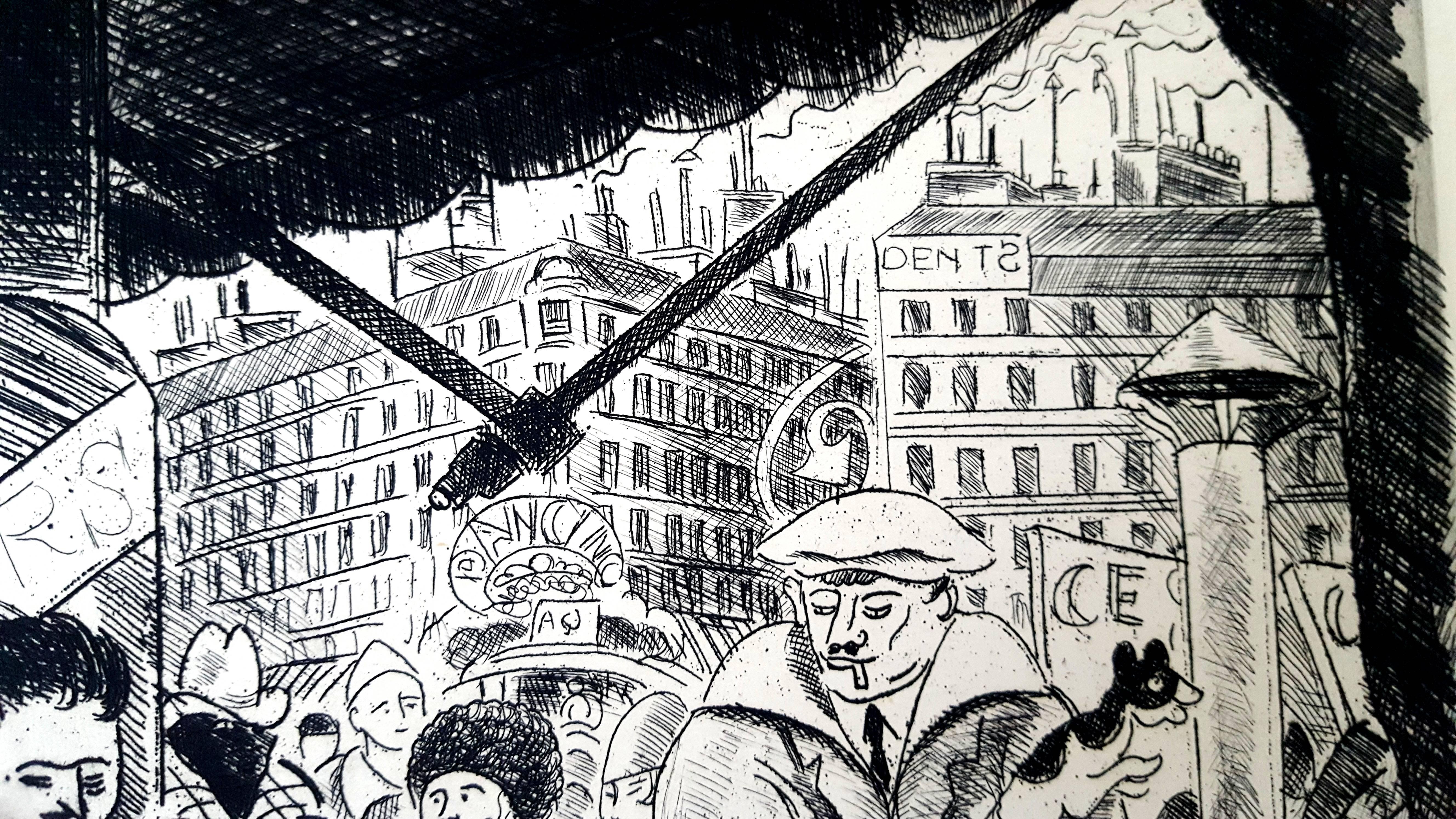 Pierre Falké - Paris' Terrasse - Original Etching
Dimensions : 13 x 10". 
Paper : Rives vellum. 
Edition : 225 copies.
1927
From Tableaux de Paris, Emile-Paul Freres, Paris

PIERRE FALKE	(French	/ 1884-1947)

Pierre Falké was born in Paris, and