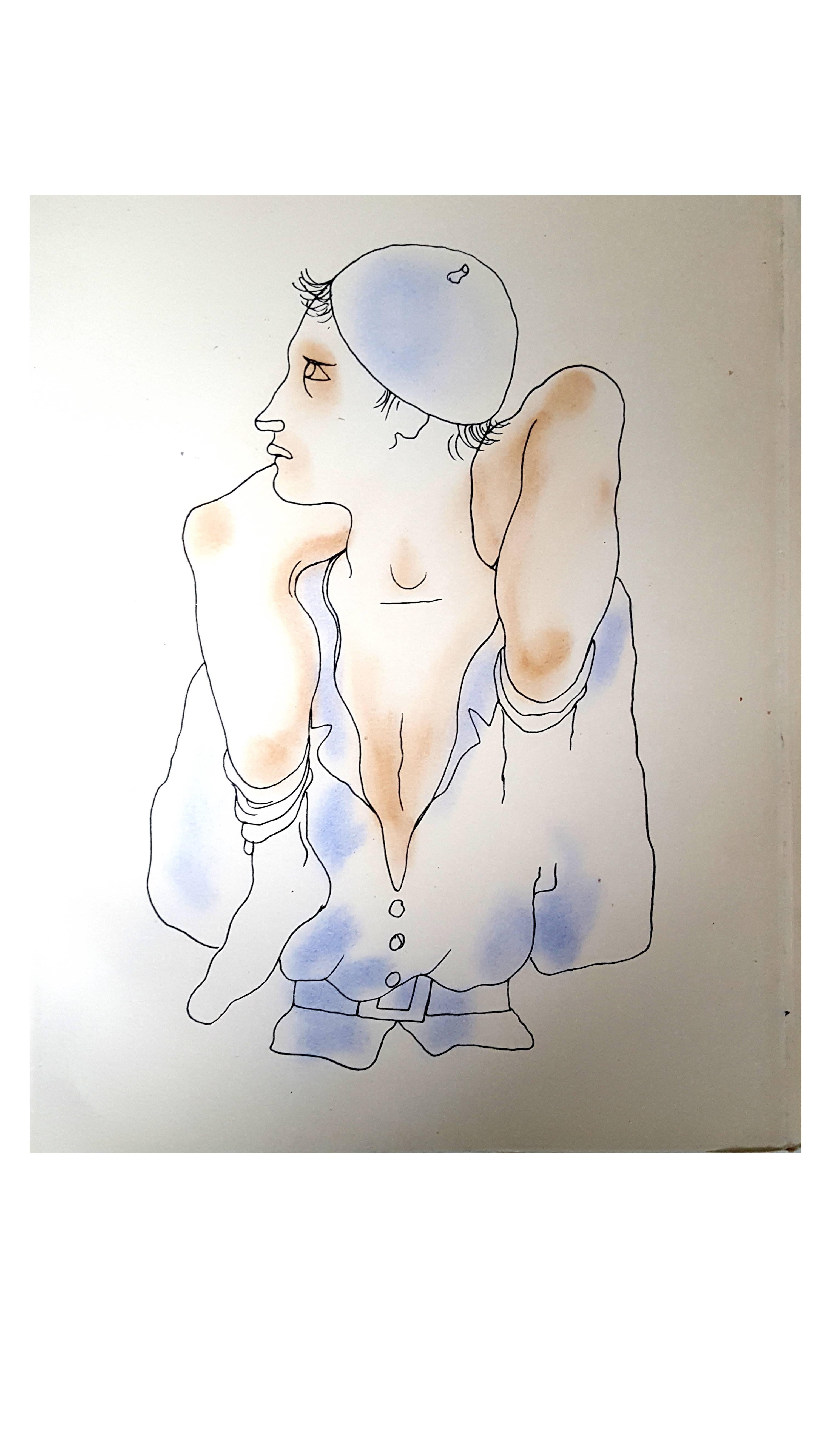 Jean Cocteau - White Book - Original Handcolored Lithograph 1