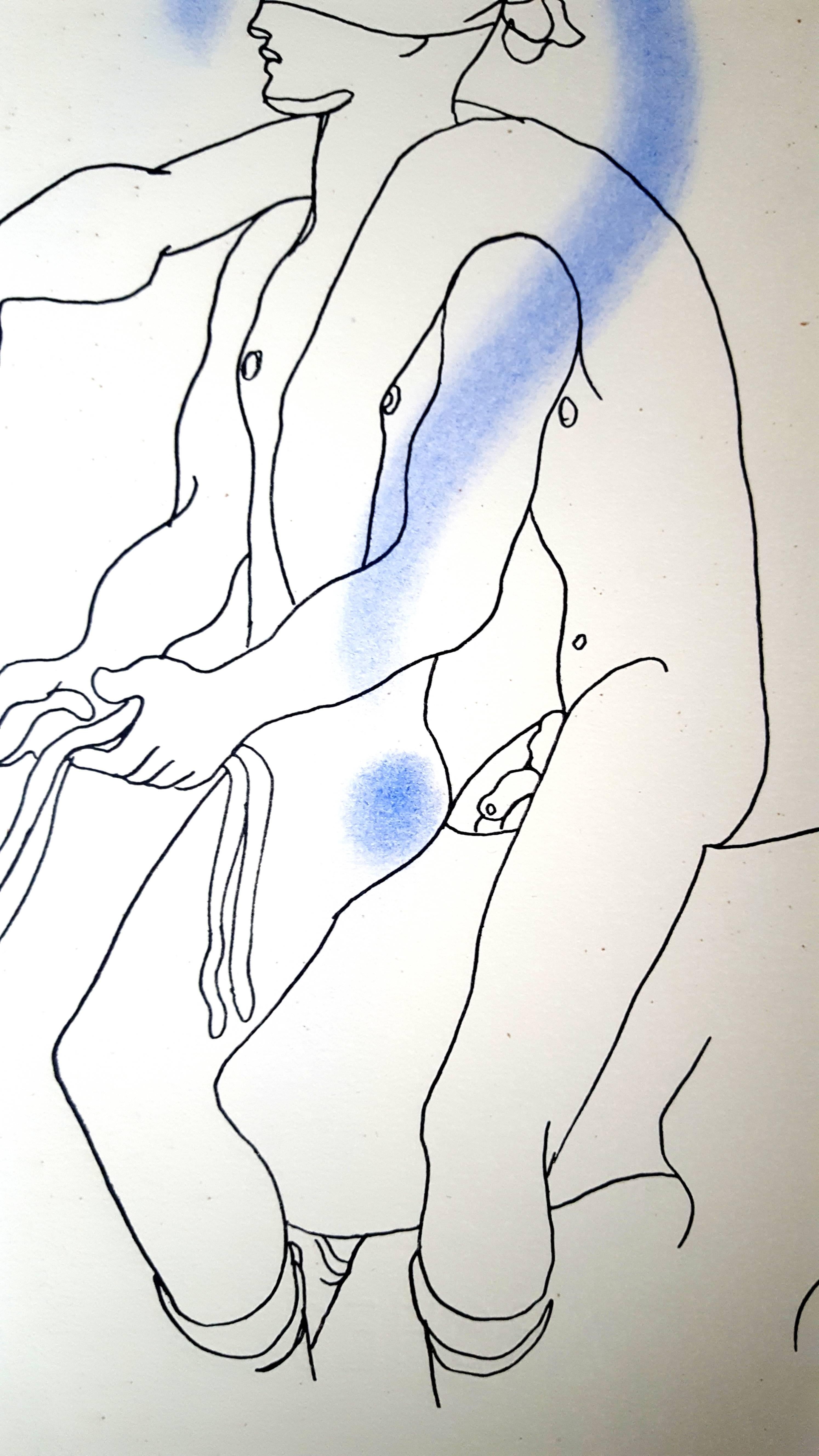 Jean Cocteau – Weißes Buch – Original handkolorierte Lithographie im Angebot 2