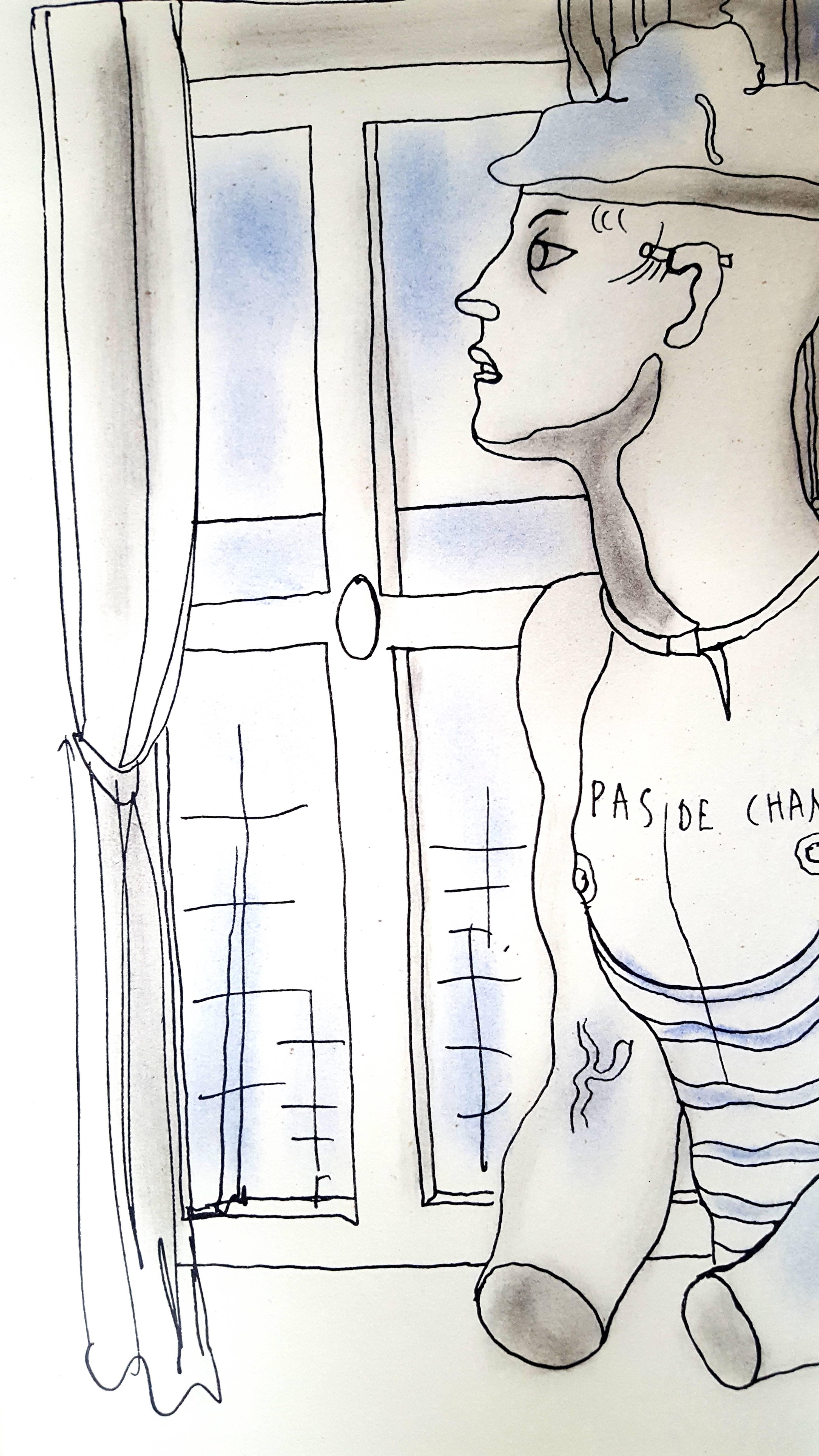 Jean Cocteau - Pas de Chance - Original Handcolored Lithograph 1
