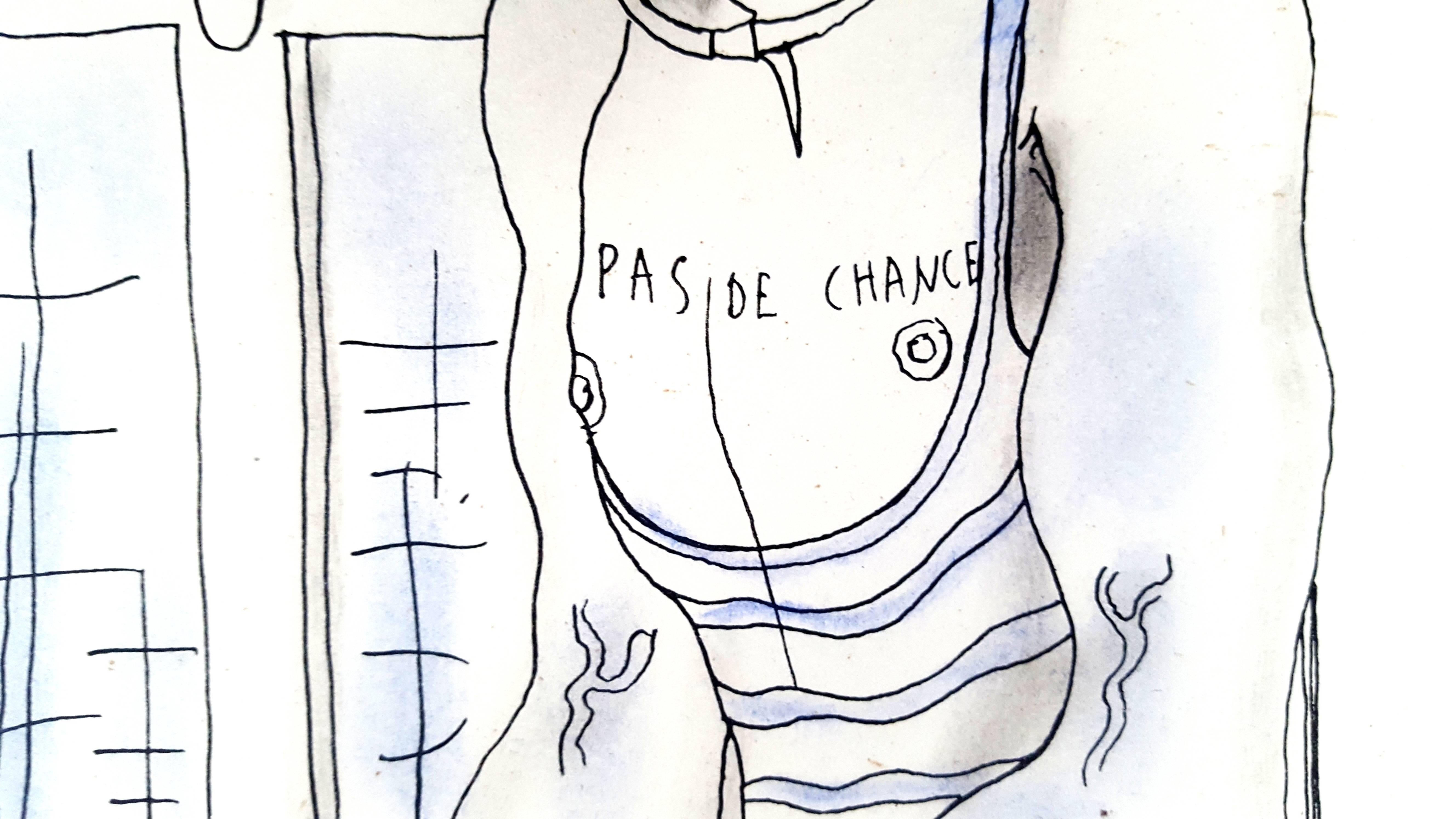 Jean Cocteau - Pas de Chance - Original Handcolored Lithograph 2