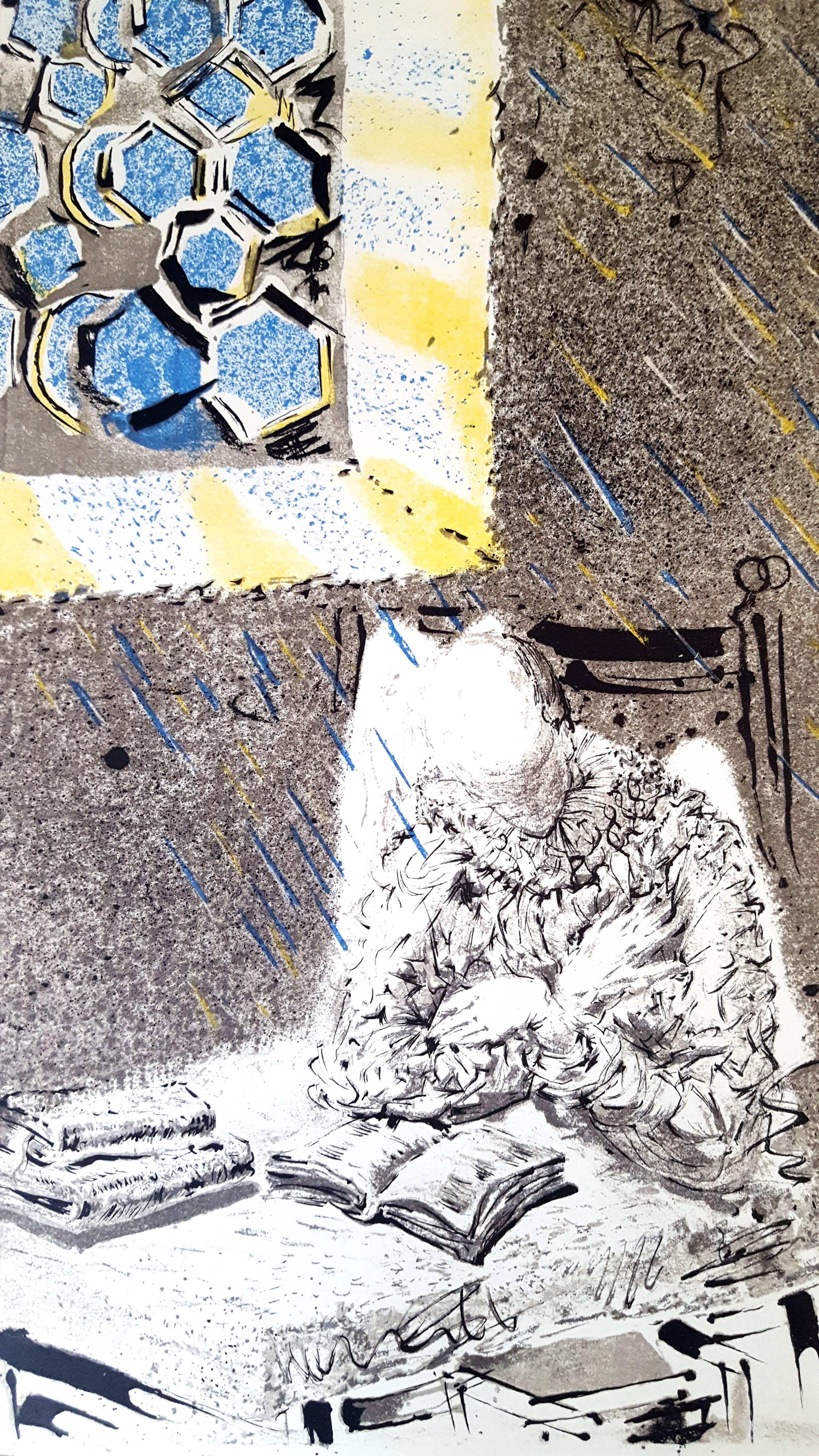 Salvador Dali - Réveille de Don Quichotte - Lithographie originale - Moderne Print par Salvador Dalí