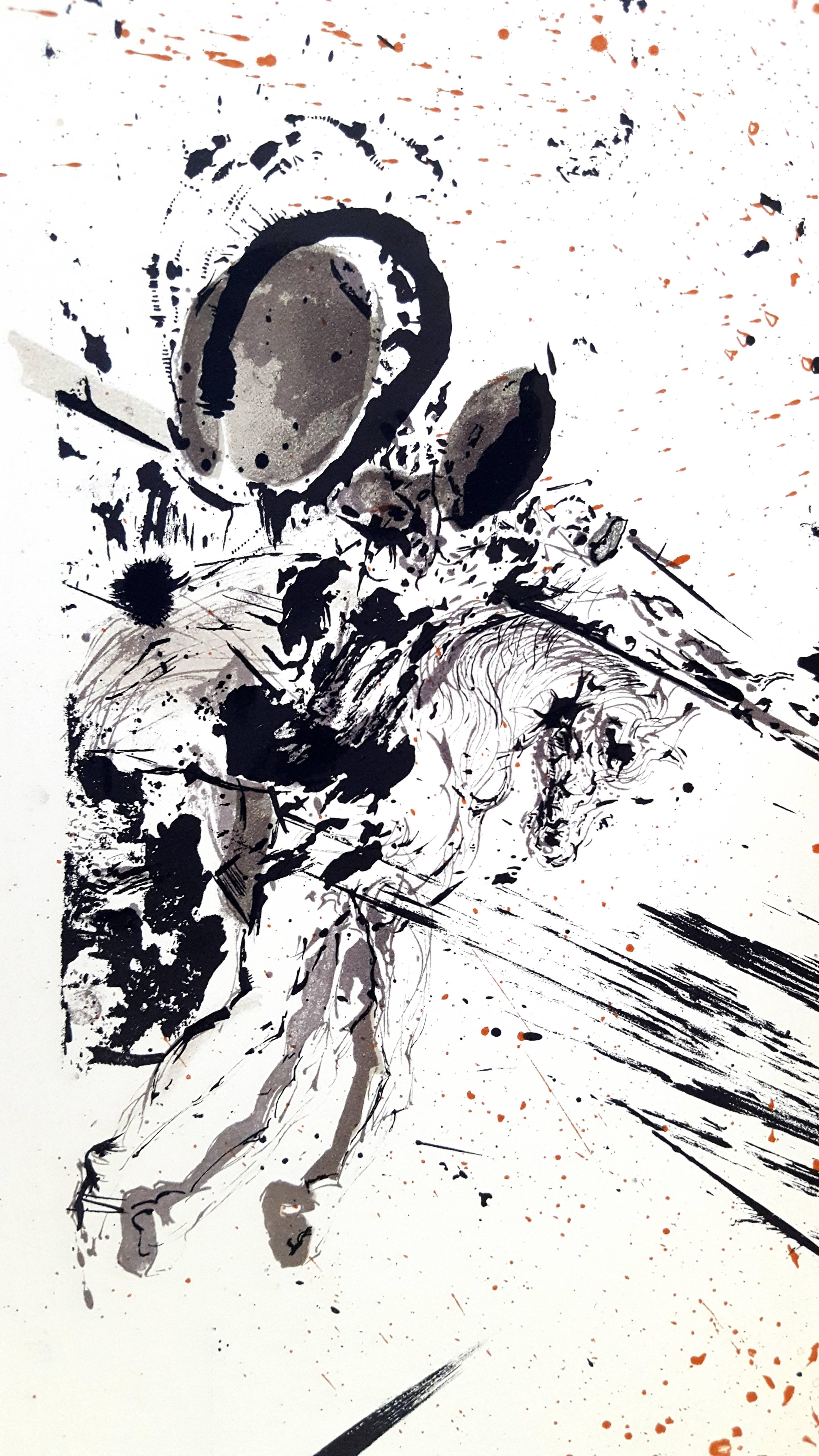 Salvador Dali - Don Quichotte - Original Lithograph
Joseph FORET, Paris, 1957
PRINTER : Atelier Mourlot. 
- SIGNATURE : printed in the image
- LIMITED : 197 copies. 
- PAPER : BFK Rives vellum. 
- SIZE : 25 3/8 x 16"
- REFERENCES : Field 57-1 /