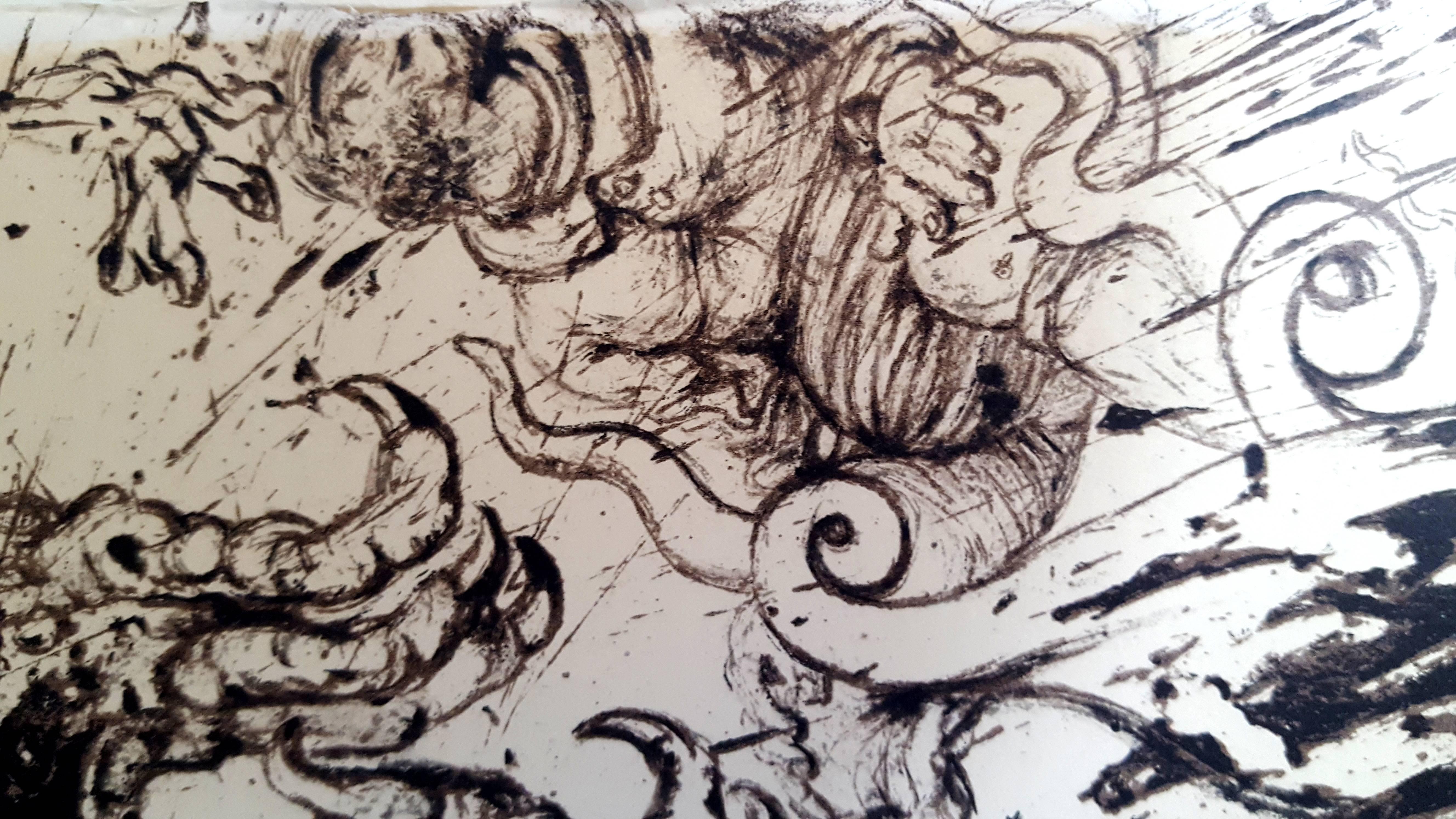 Salvador Dali - Don Quichotte - Original Lithograph
Joseph FORET, Paris, 1957
PRINTER : Atelier Mourlot. 
- SIGNATURE : plate signed by Dali. 
- LIMITED : 197 copies. 
- PAPER : BFK Rives vellum. 
- SIZE : 17 x 14". 
- REFERENCES : Field 57-1 /