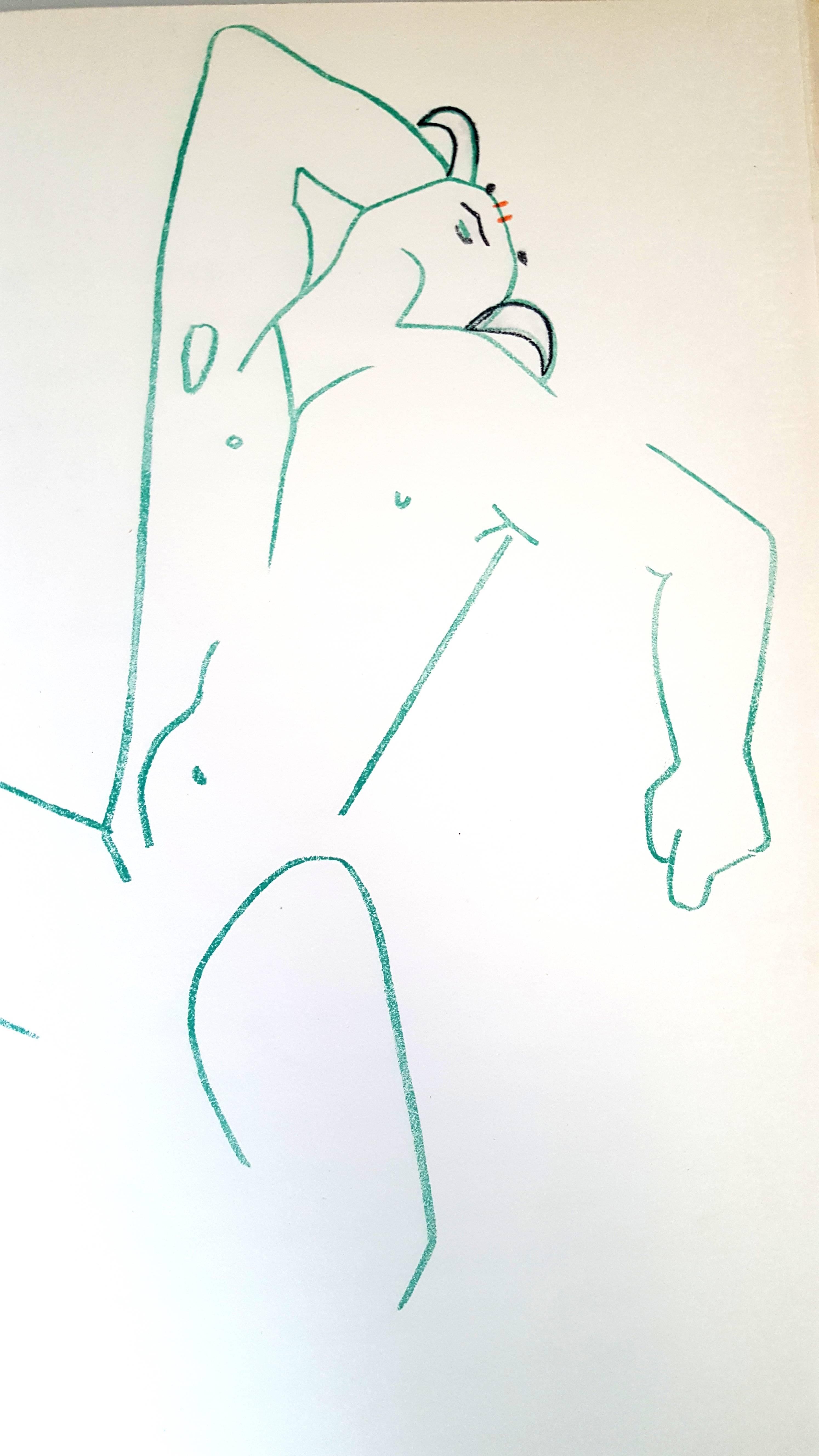 Jean Cocteau - Marine Mountains - Original Lithograph
Dimensions: 38 x 28 cm
Edition: 200
In Rives
From: COCTEAU. — VERDET (André). Montagnes marines. S. l. (Paris), Les Messagers du Livre, 1961

Jean Cocteau

Writer, artist and film director Jean