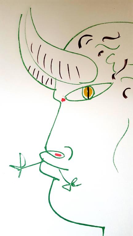 Jean Cocteau - Marine Mountains - Original Lithograph
Dimensions: 38 x 28 cm
Edition: 200
In Rives
From: COCTEAU. — VERDET (André). Montagnes marines. S. l. (Paris), Les Messagers du Livre, 1961

Jean Cocteau

Writer, artist and film director Jean