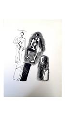 Pablo Picasso (nach) Helene Chez Archimede – Holzstich – Helene Chez Archimede