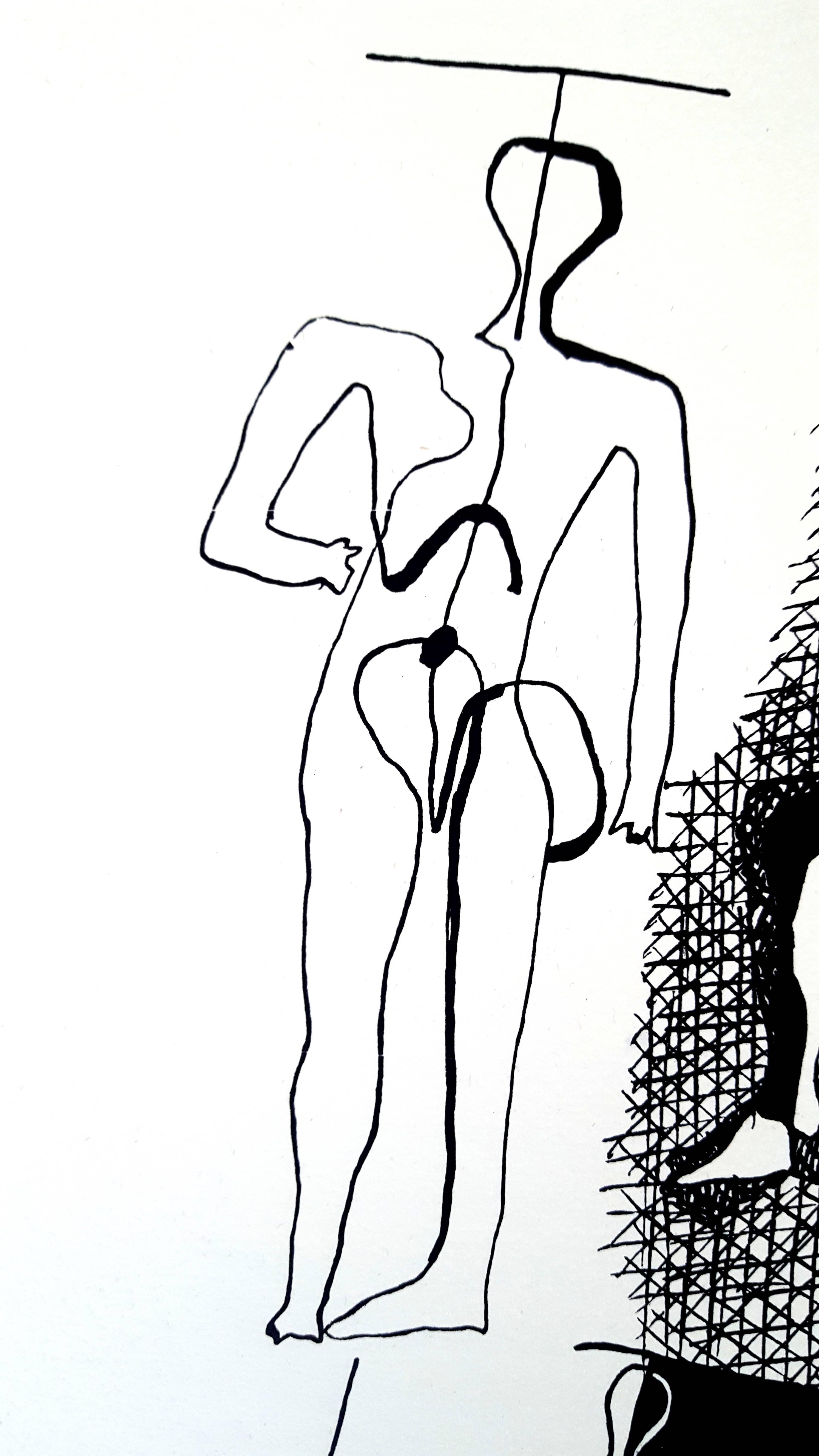 Pablo Picasso (après) 
Hélène Chez Archimede

Support : gravure sur bois de Georges Aubert
Dimensions : 44 x 33 cm
Portfolio : Helen Chez Archimede
Année : 1955
Tirage : 240 (Il s'agit ici de l'un des 140 réservés aux membres du Cercle du Nouveau