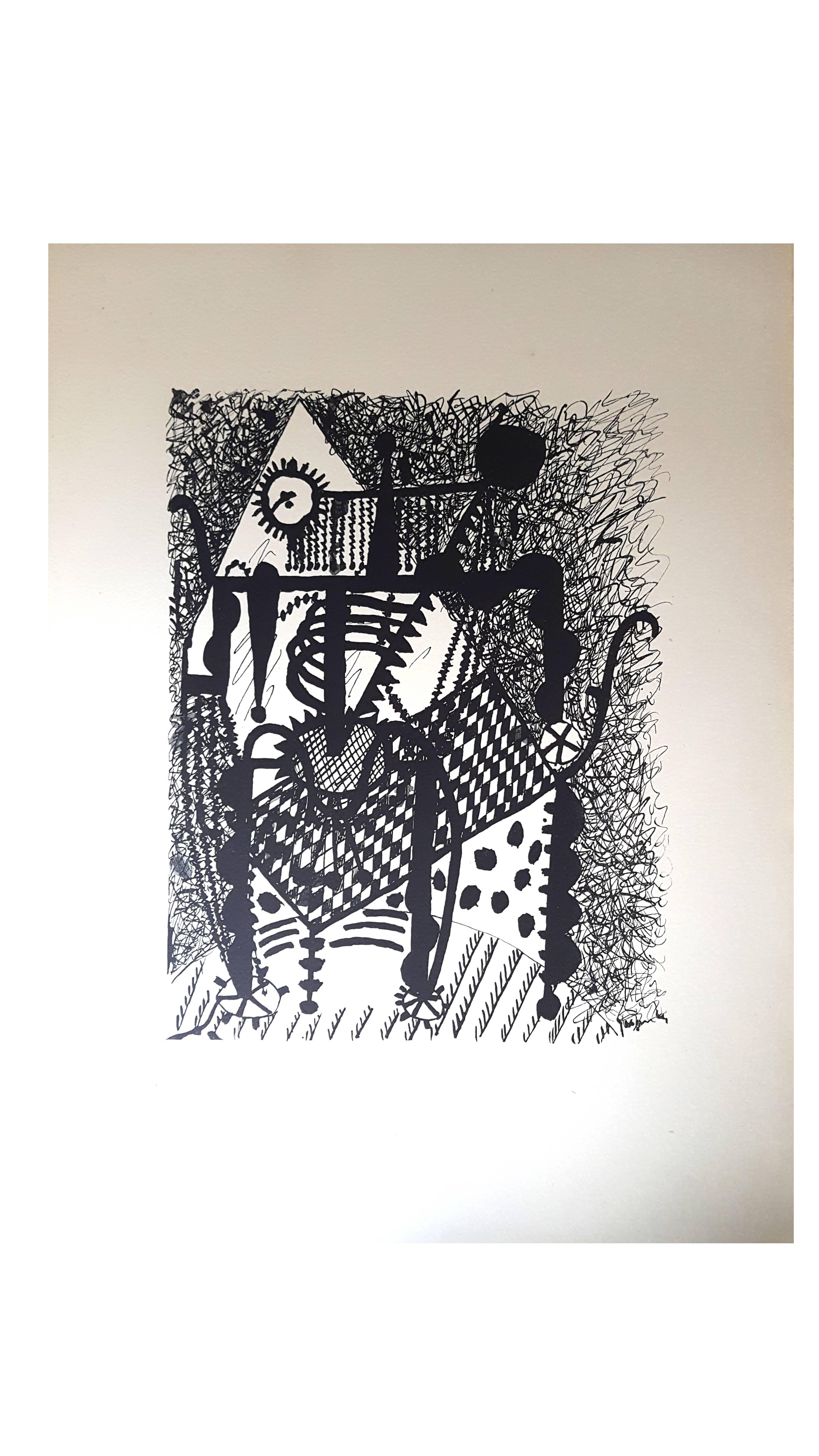 Gravure sur bois - Pablo Picasso (d'après) Helene Chez Archimede - Print de (after) Pablo Picasso