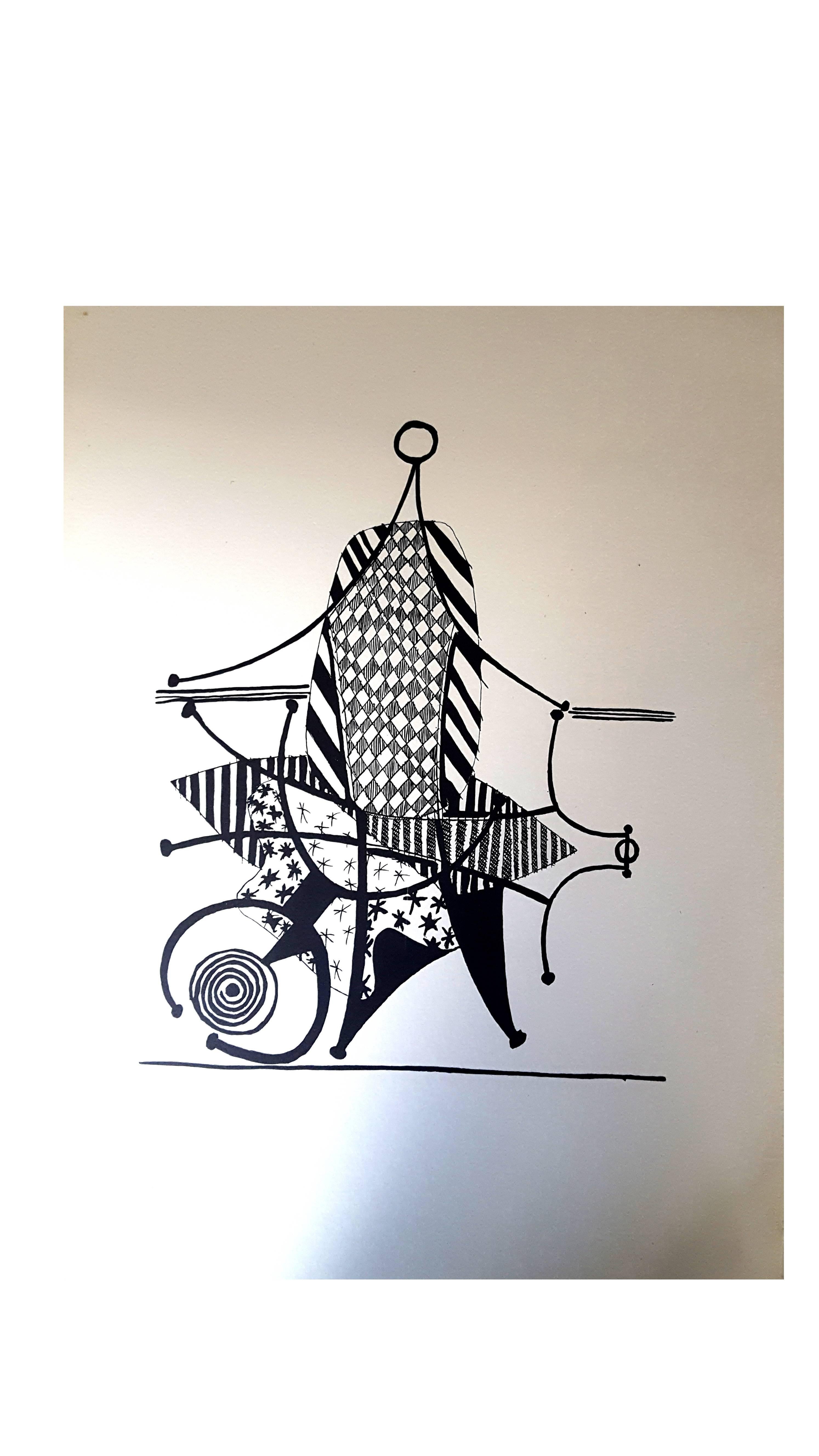Gravure sur bois - Pablo Picasso (d'après) Helene Chez Archimede - Print de (after) Pablo Picasso