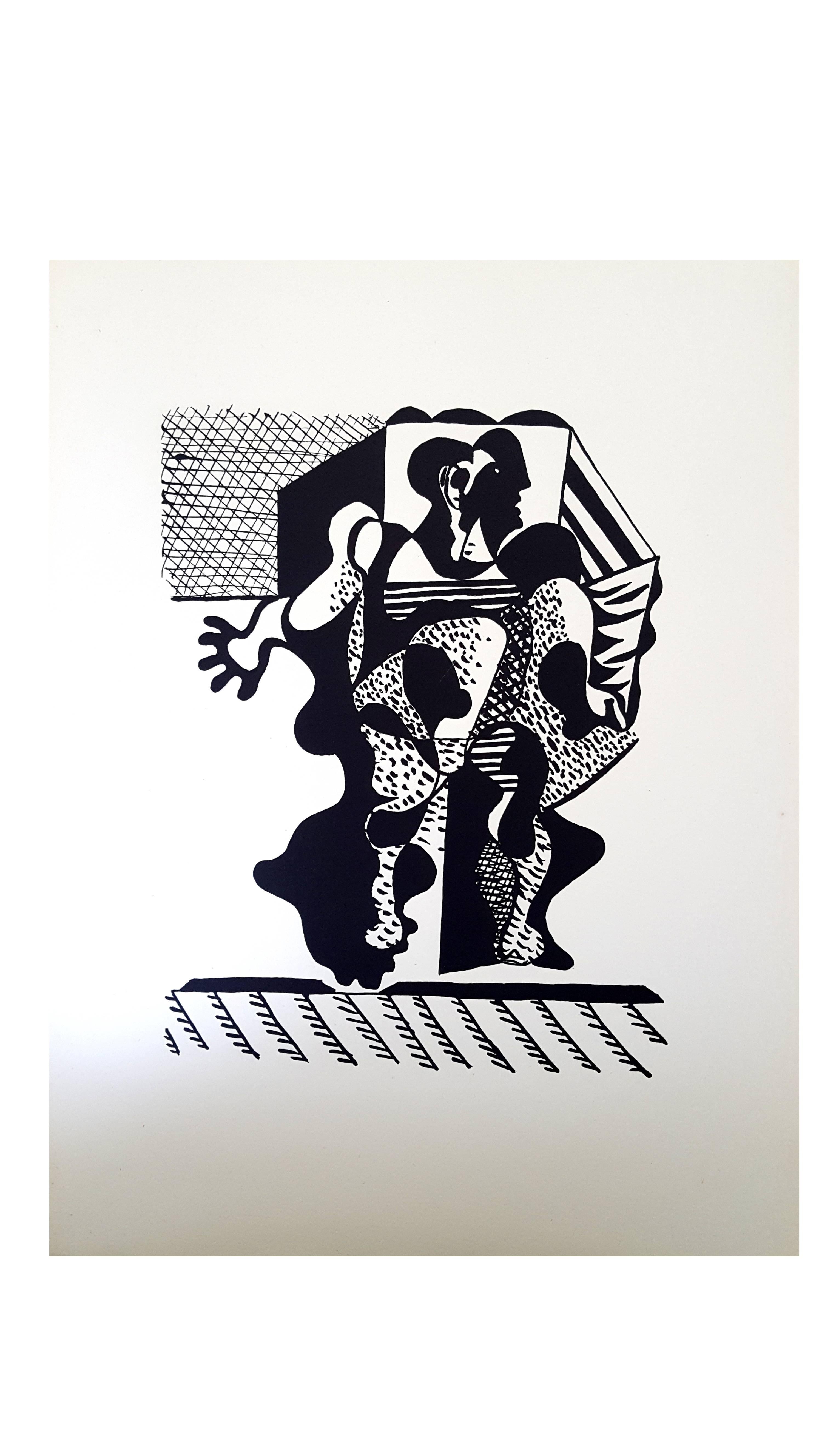 Picasso Pablo Picasso (nach) Helene Chez Archimede - Holzstich – Print von (after) Pablo Picasso