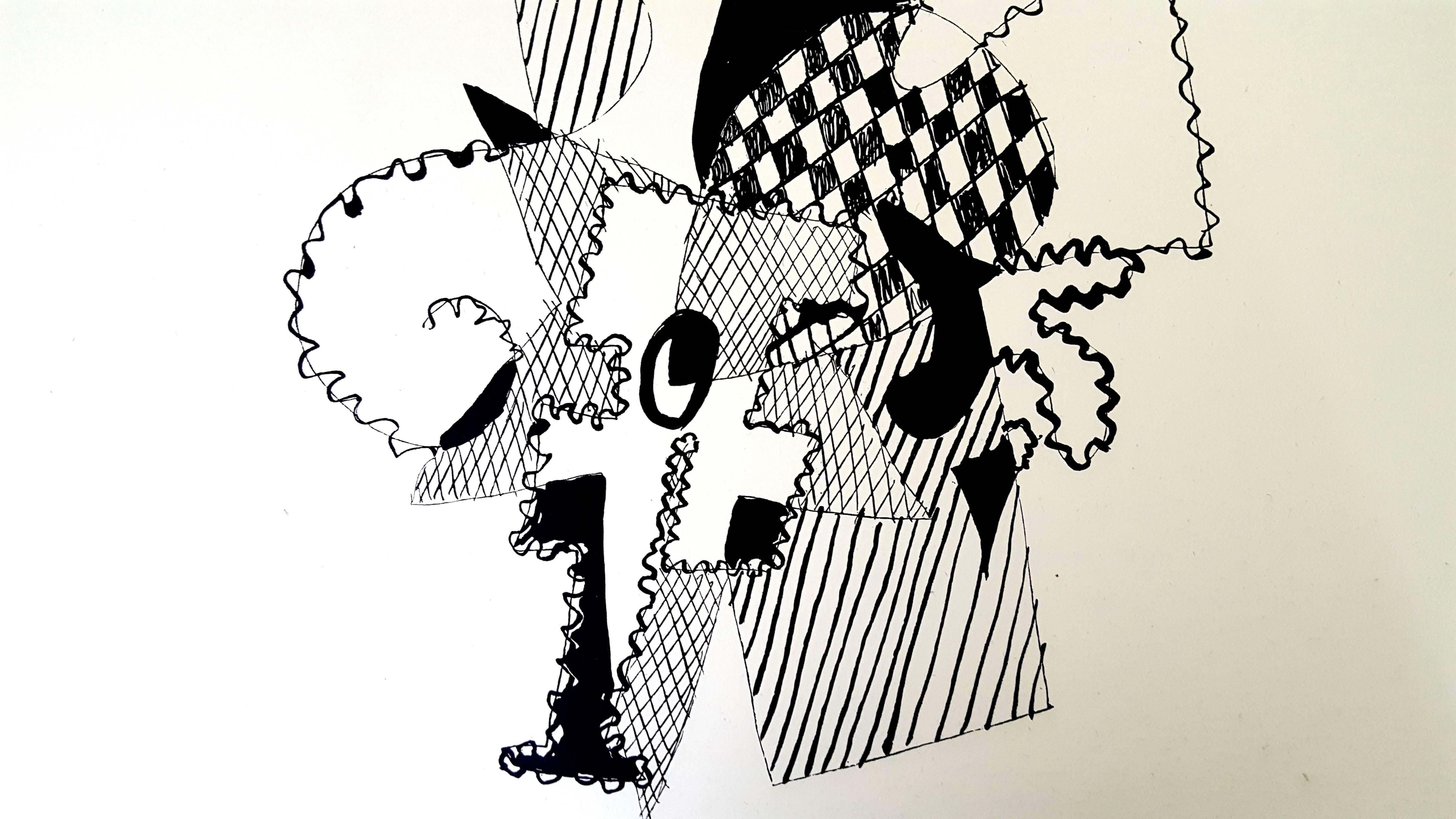 Gravure sur bois - Pablo Picasso (d'après) Helene Chez Archimede - Cubisme Print par (after) Pablo Picasso