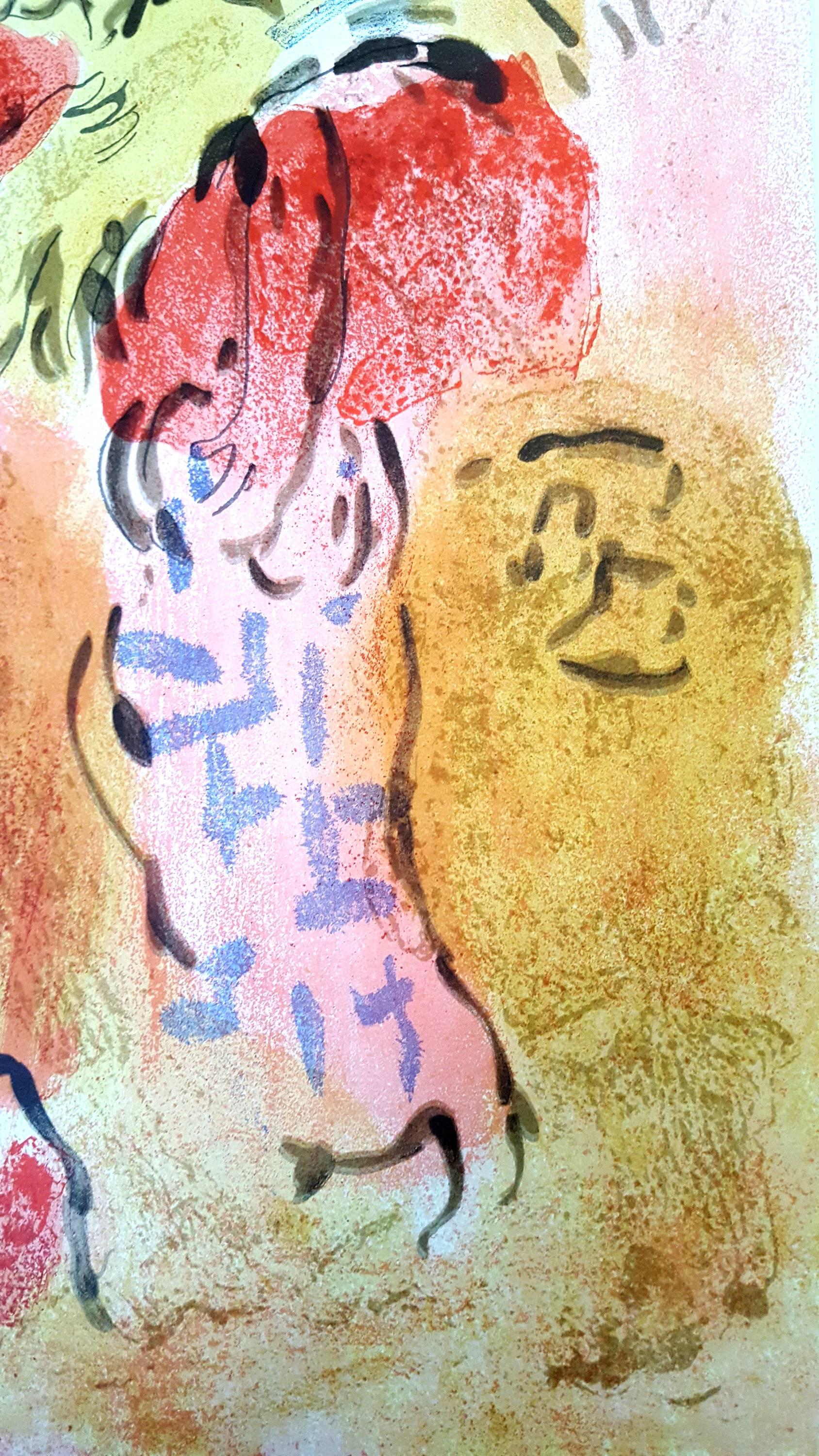 Marc Chagall - La Bible - Ruth Gleaning - Lithographie originale en vente 3