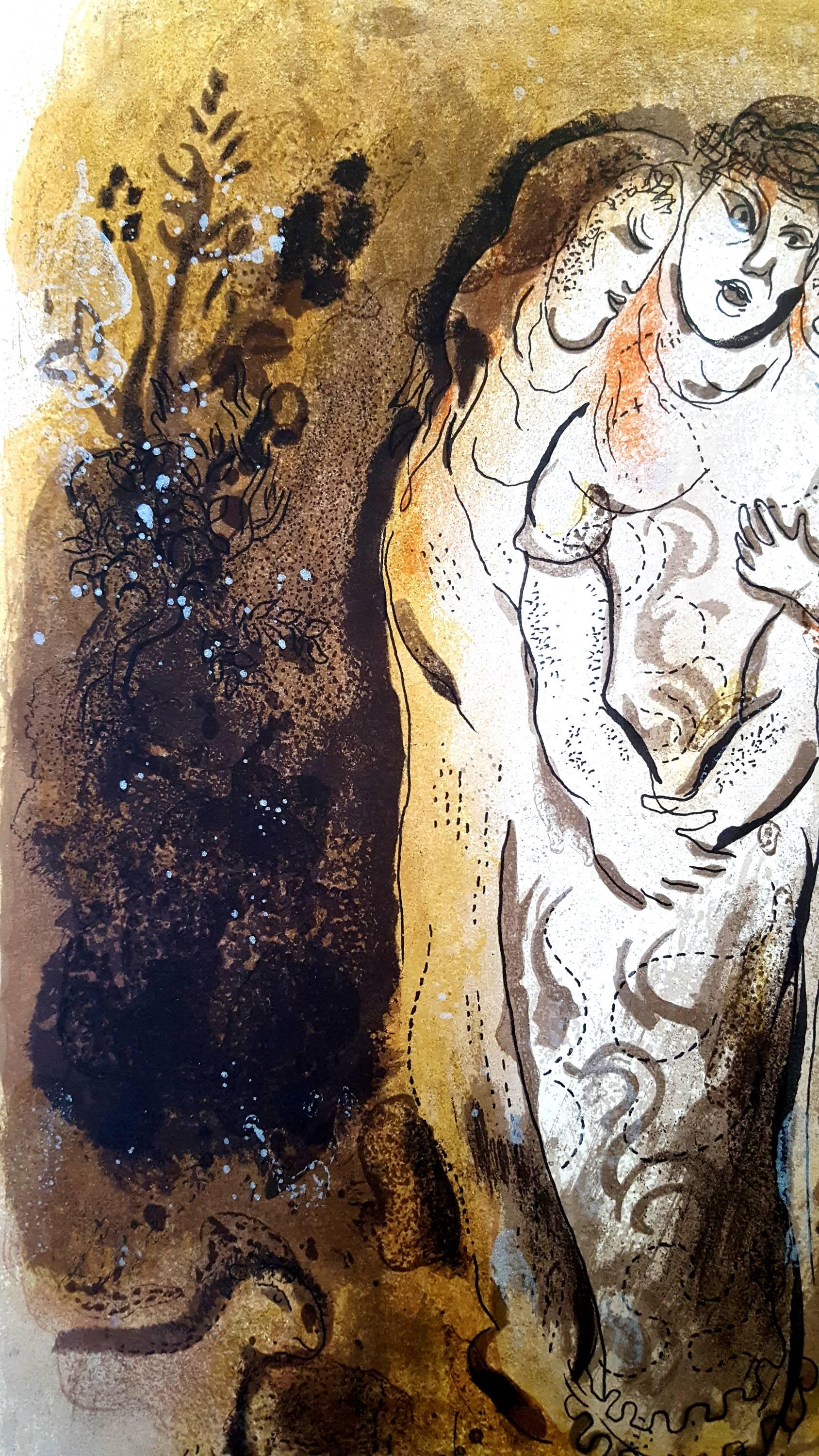 Marc Chagall – Die Bibel – Naomi und ihre Schwiegersohn – Originallithographie im Angebot 2