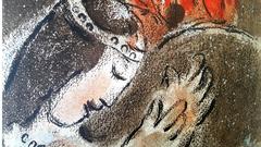 Marc Chagall - The Bible - Sarah and the Angels - Original Lithograph