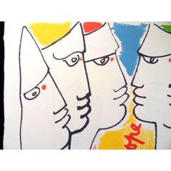 Jean Cocteau – Europas Bau – Originallithographie