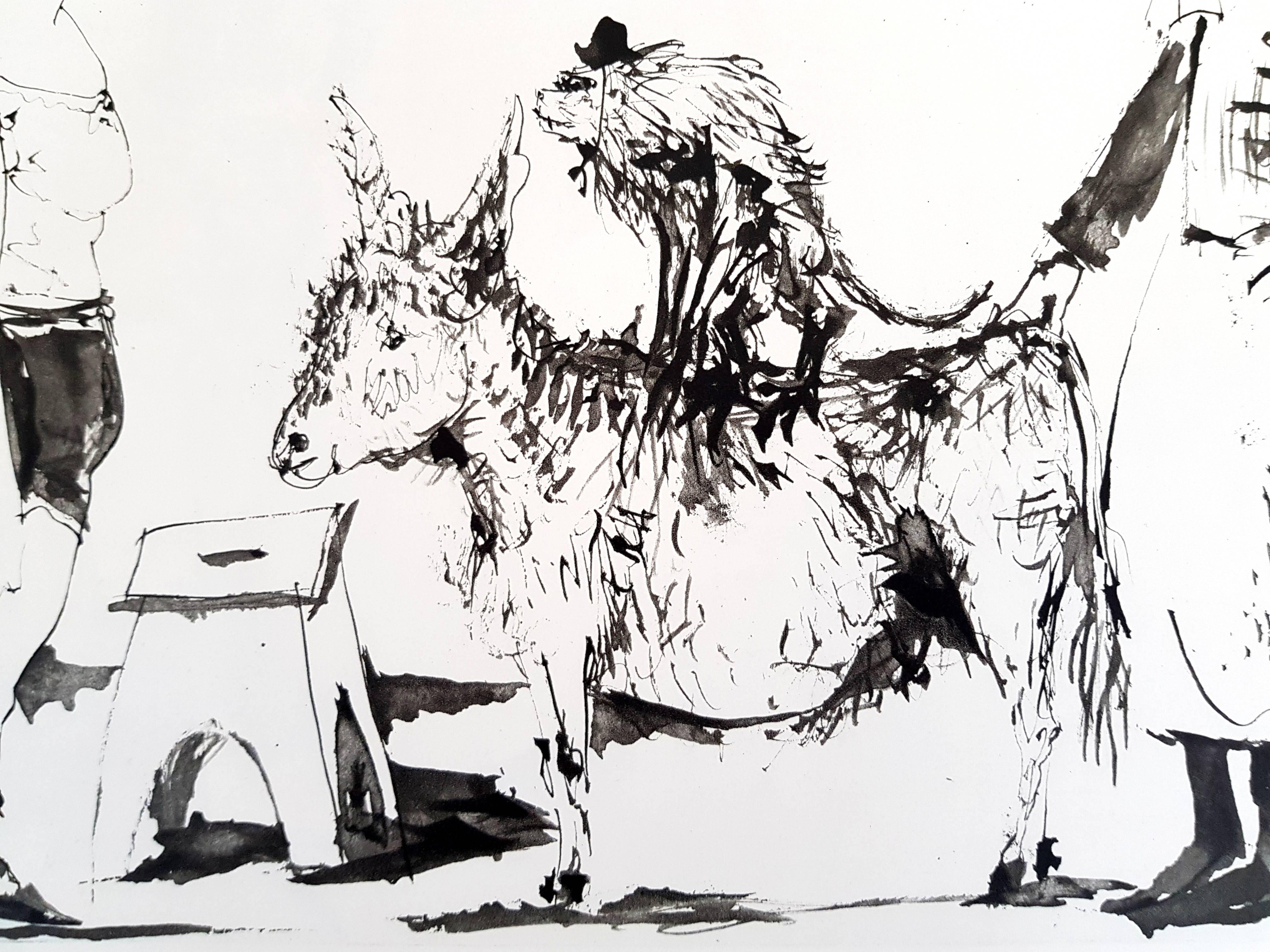 after Pablo Picasso - The Human Comedy - Heliogravure - Surrealist Print by (after) Pablo Picasso