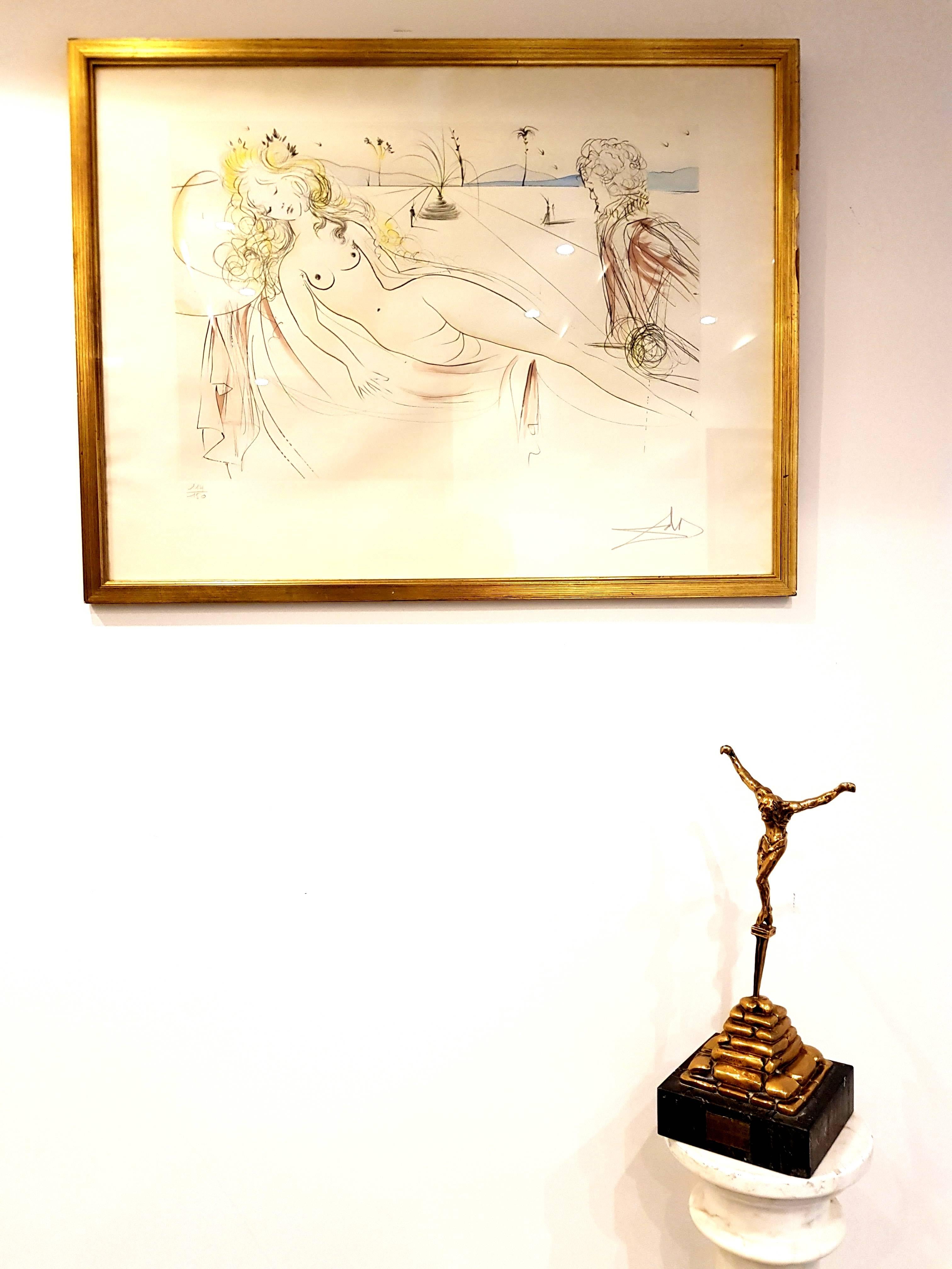 Salvador Dali - Venus - Original Hand-Signed Etching - Print by Salvador Dalí