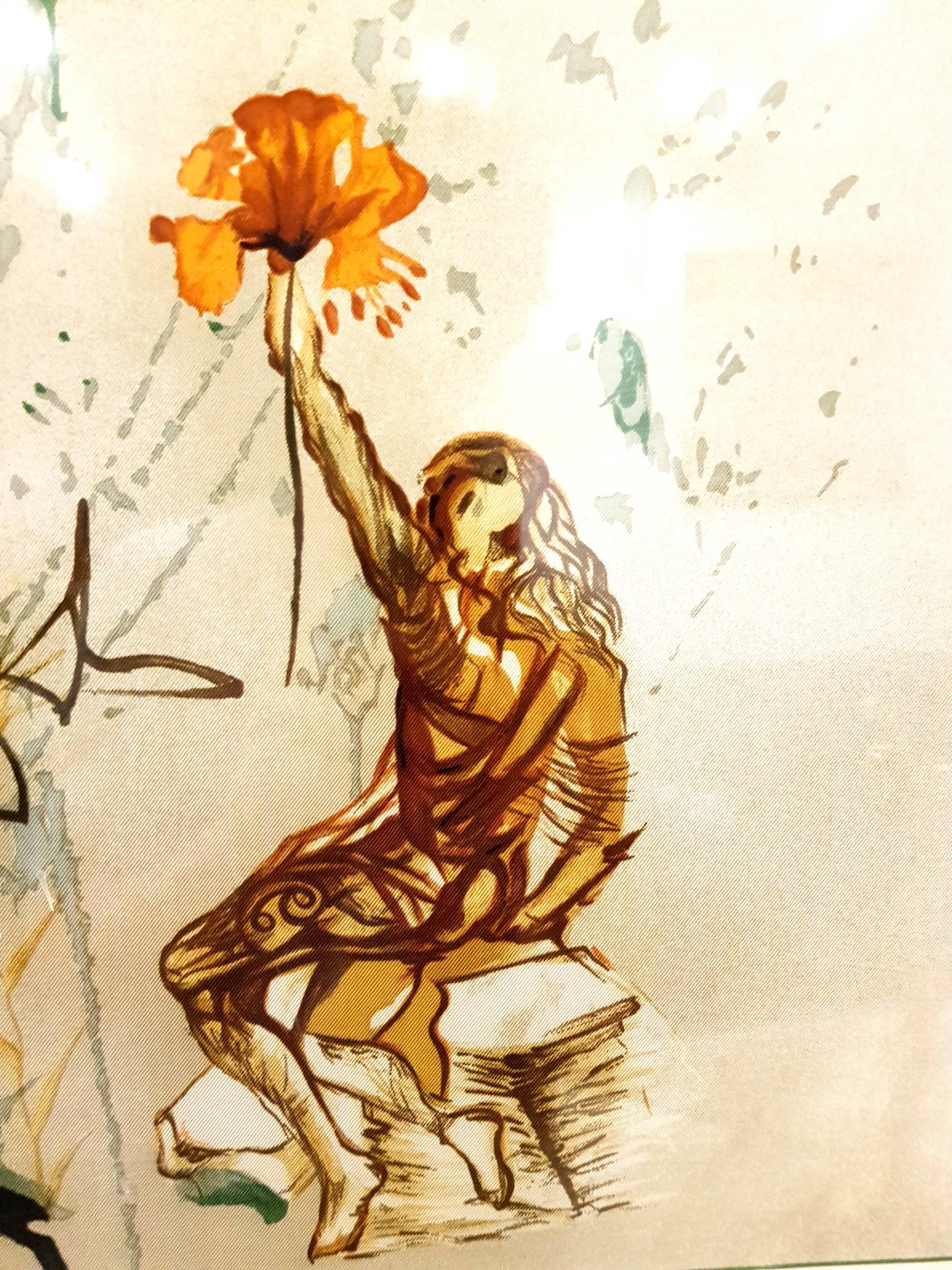 d'après Salvador Dali - Sérigraphie sur soie - Beige Figurative Print par (after) Salvador Dali