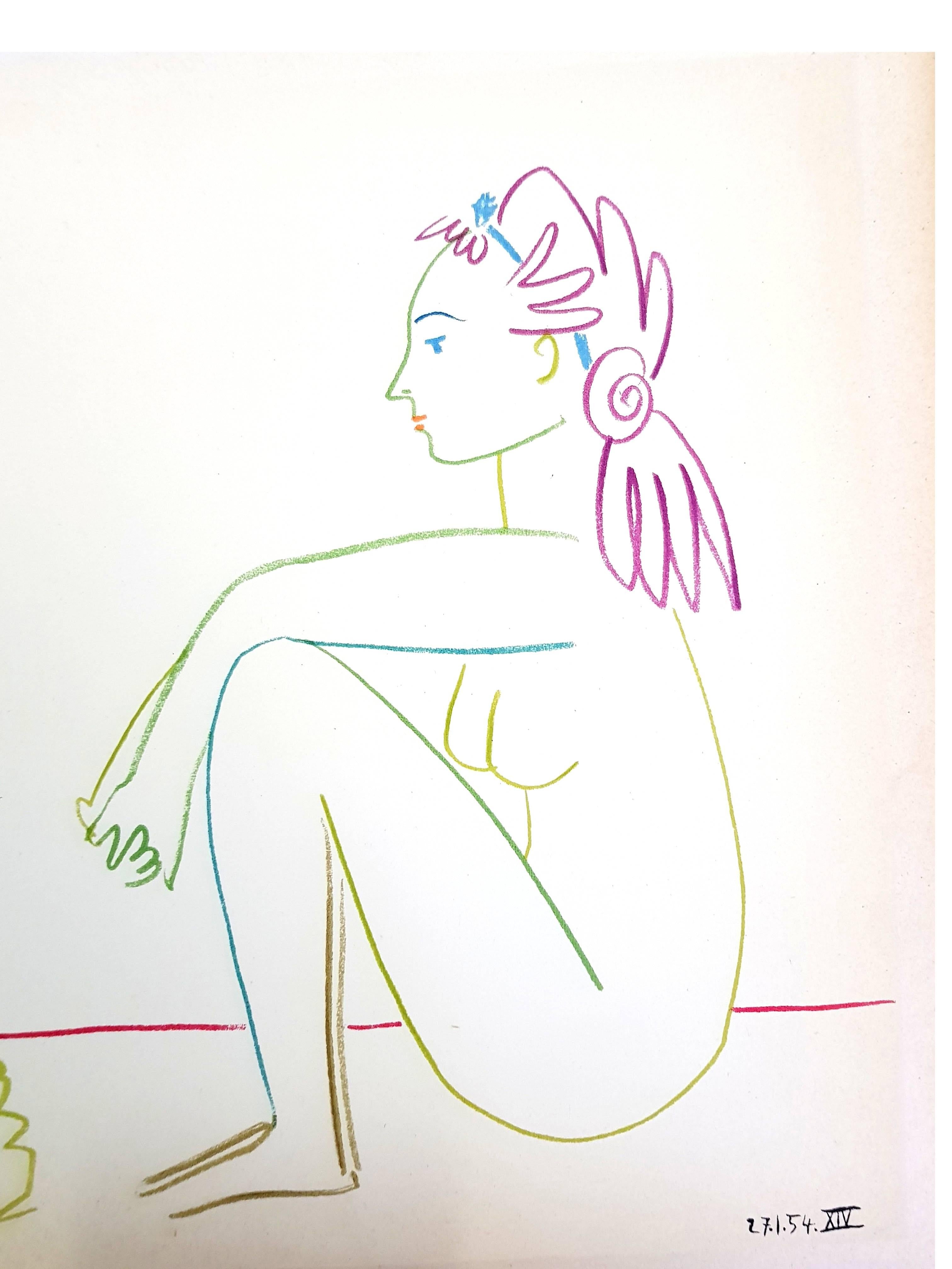 Die menschliche Komödie - Lithographie – Print von (after) Pablo Picasso