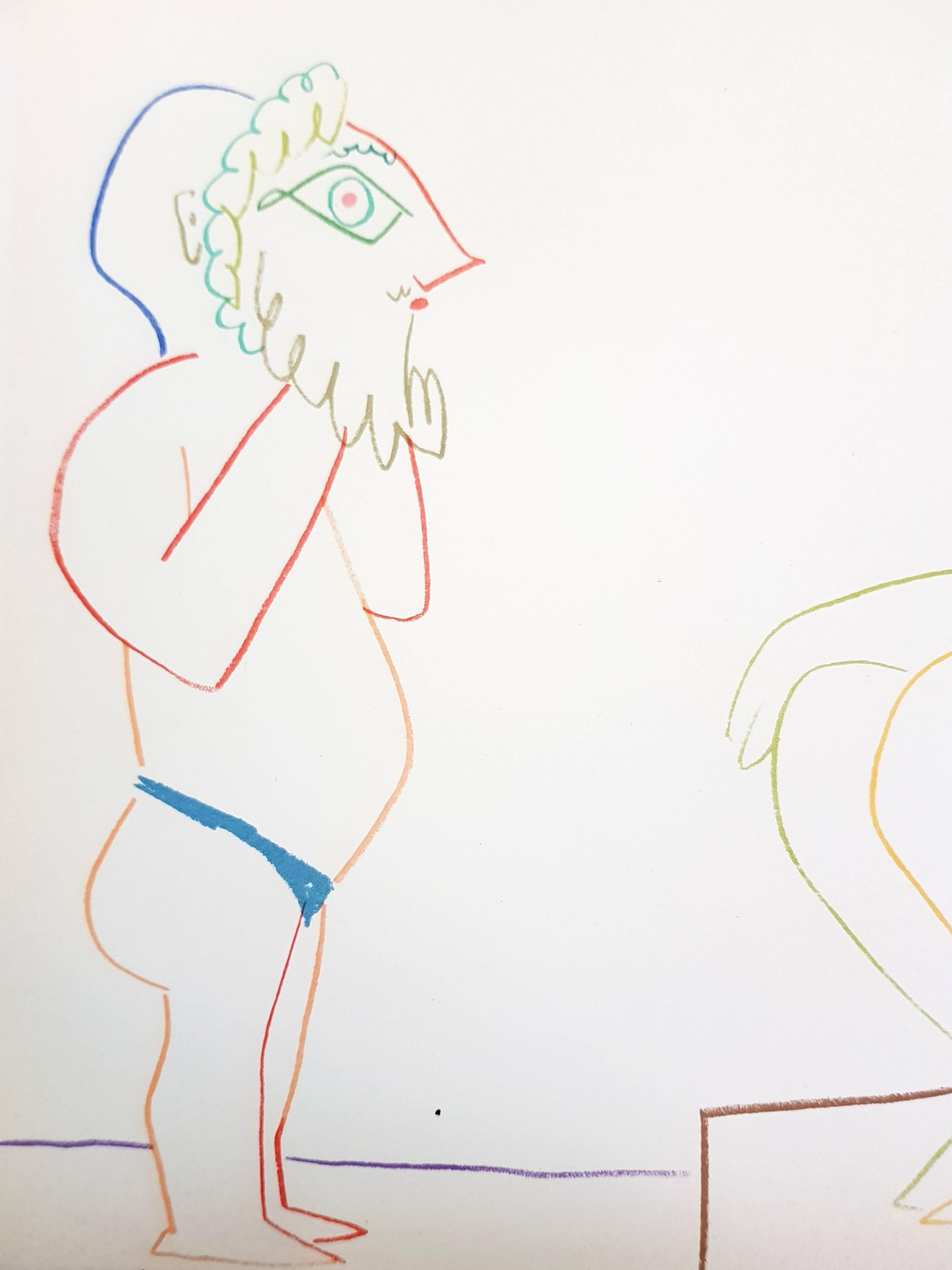 La Comédie humaine - Lithographie - Moderne Print par (after) Pablo Picasso