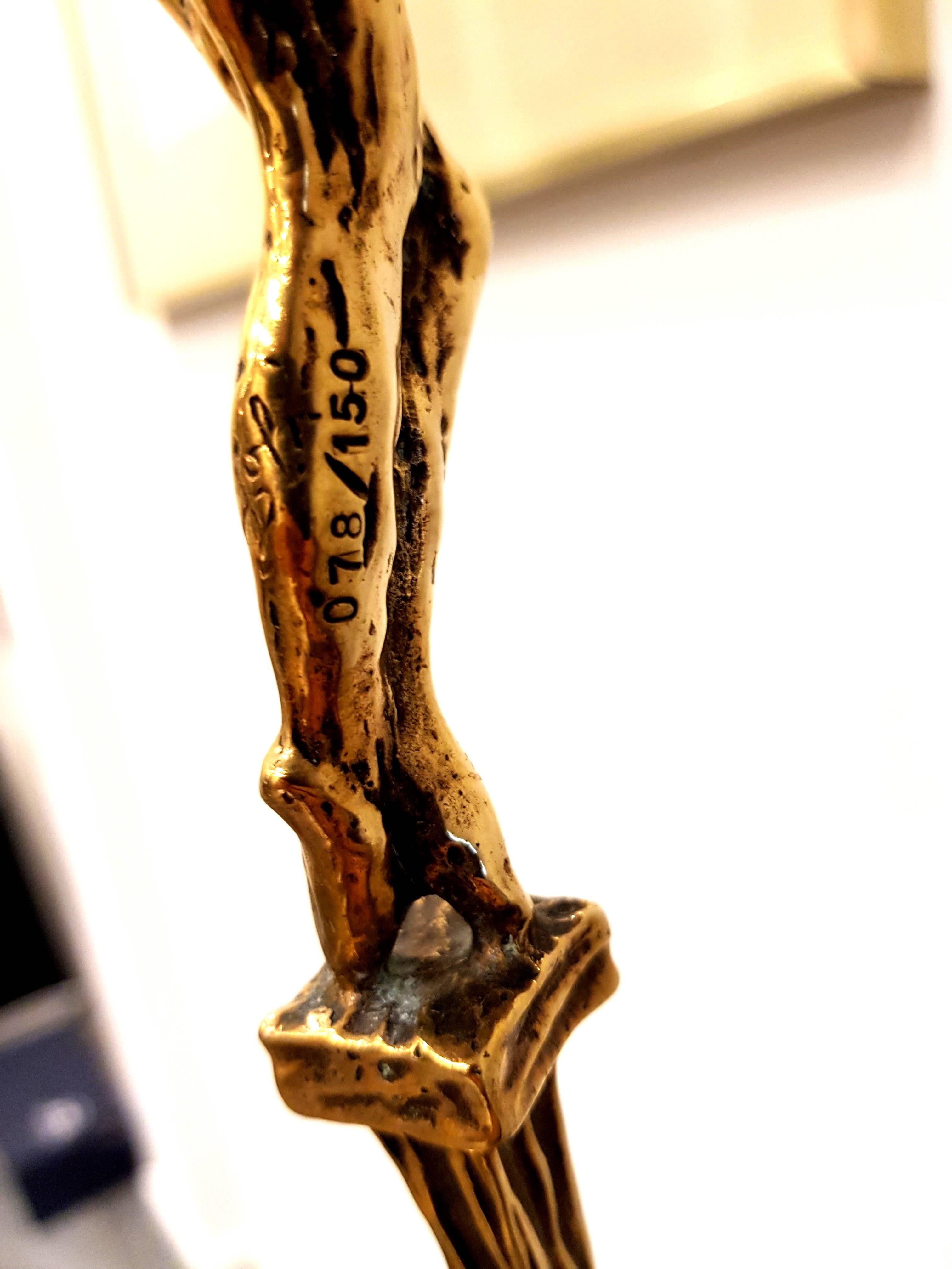 Salvador Dalí­ Salvador Dali Guilded Sculpture Christ de Saint JeandelaCroix at 1stDibs