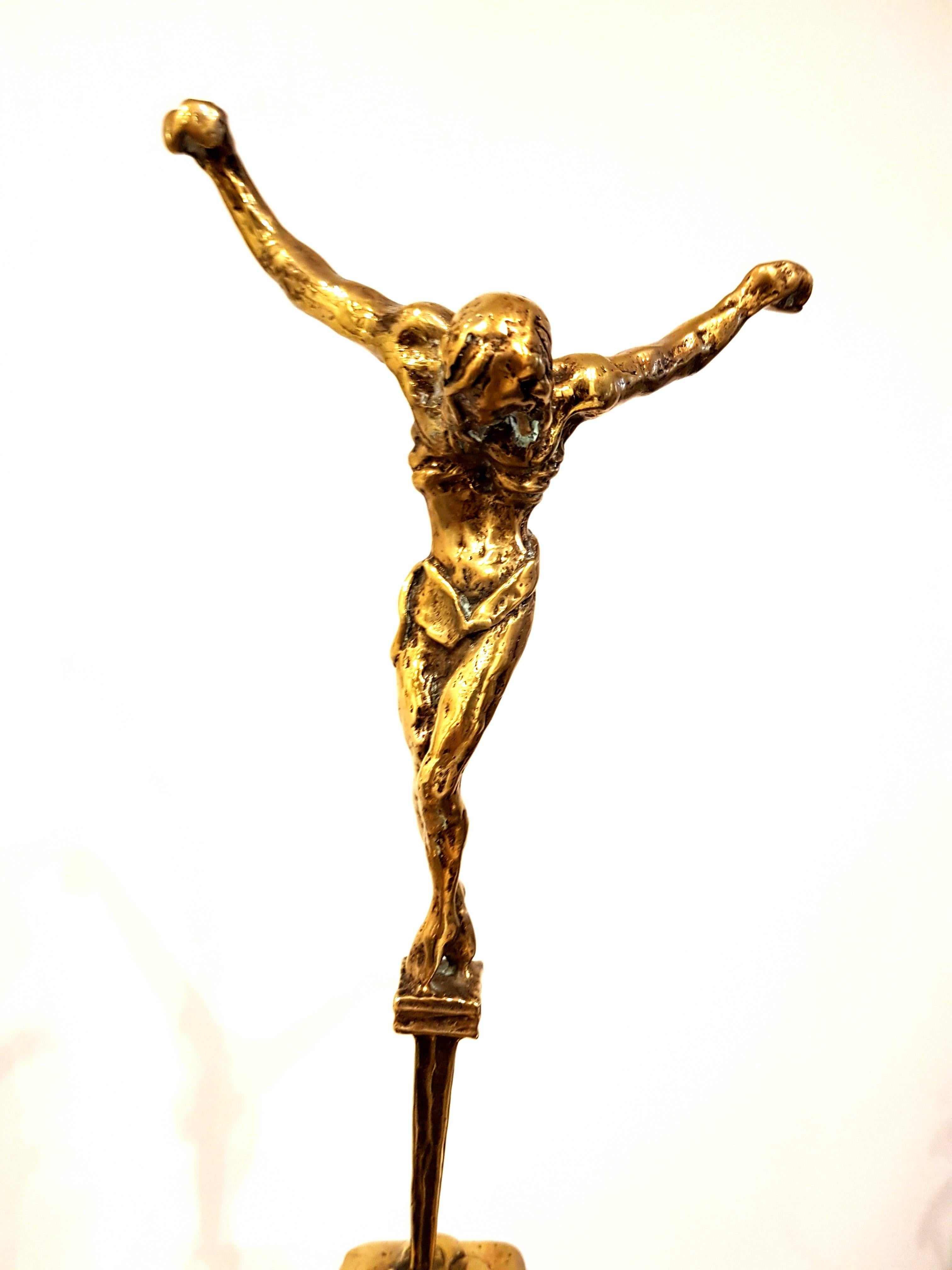 Salvador Dalí­ Salvador Dali Guilded Sculpture Christ de Saint JeandelaCroix at 1stDibs