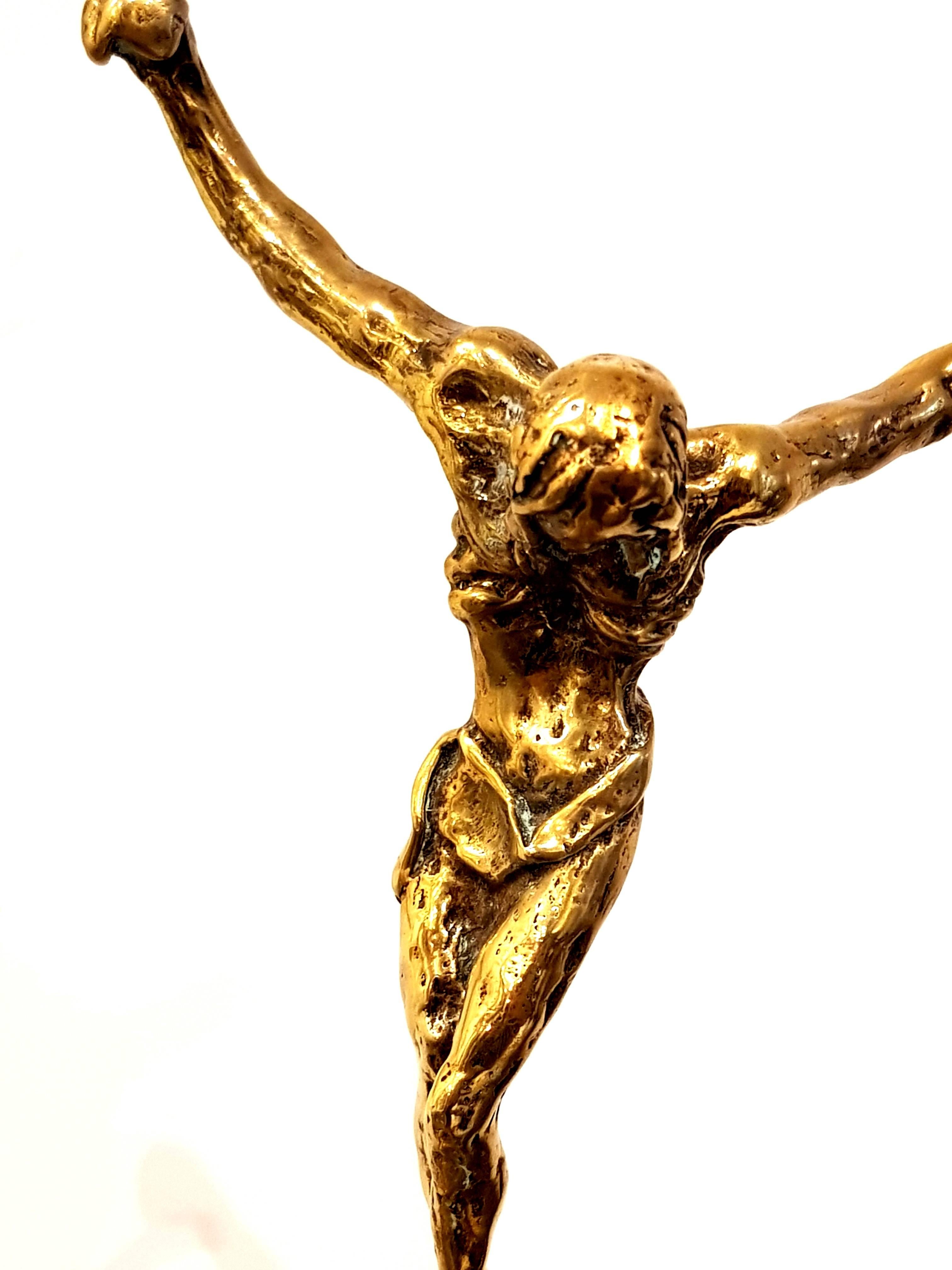 Salvador Dalí­ Salvador Dali Guilded Sculpture Christ de Saint JeandelaCroix at 1stDibs