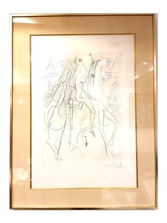 Vintage Salvador Dali - Lady Godiva - Original Handsigned Etching