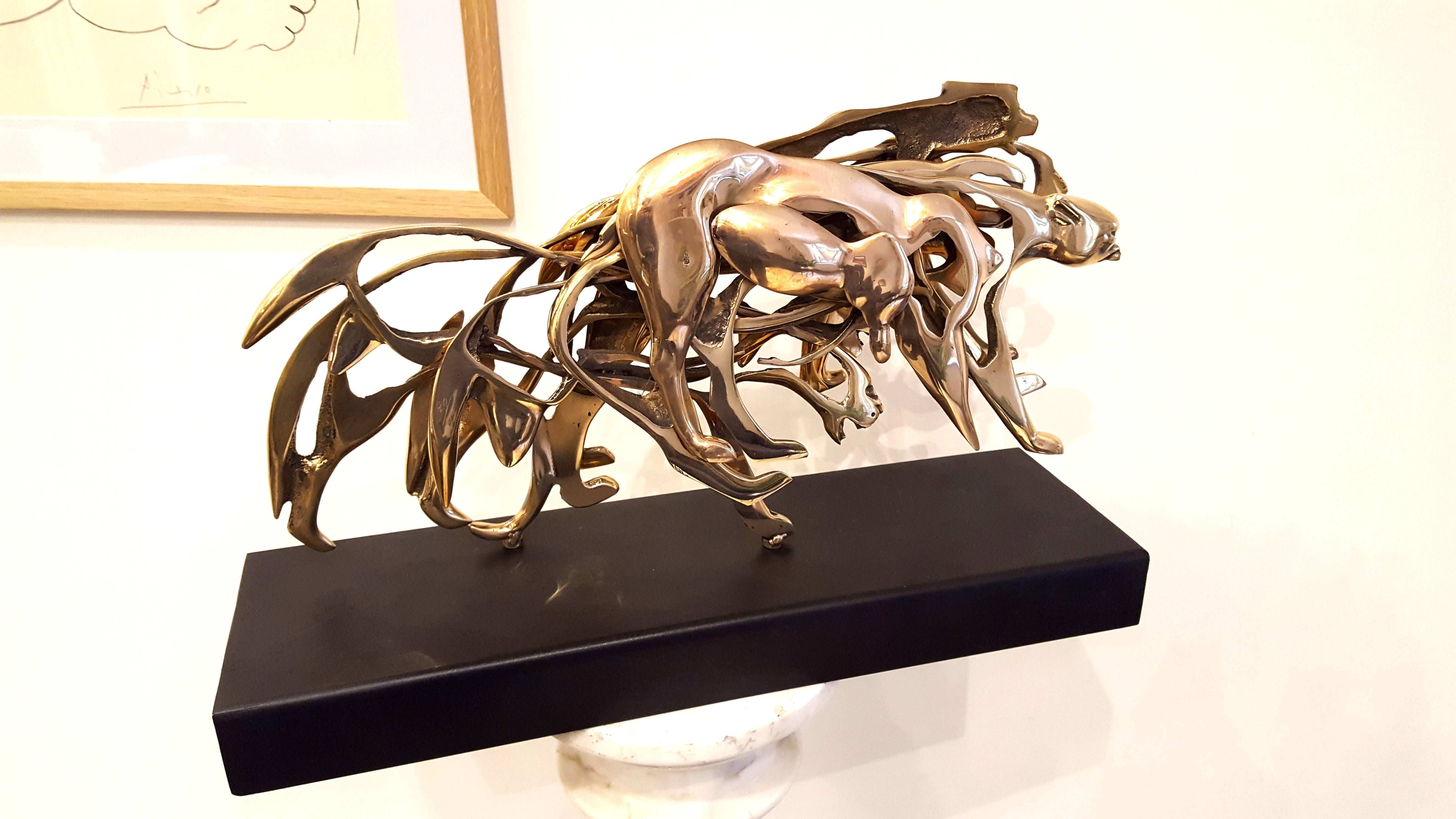 Arman - Gilded Panther - Signed Bronze Sculpture 6