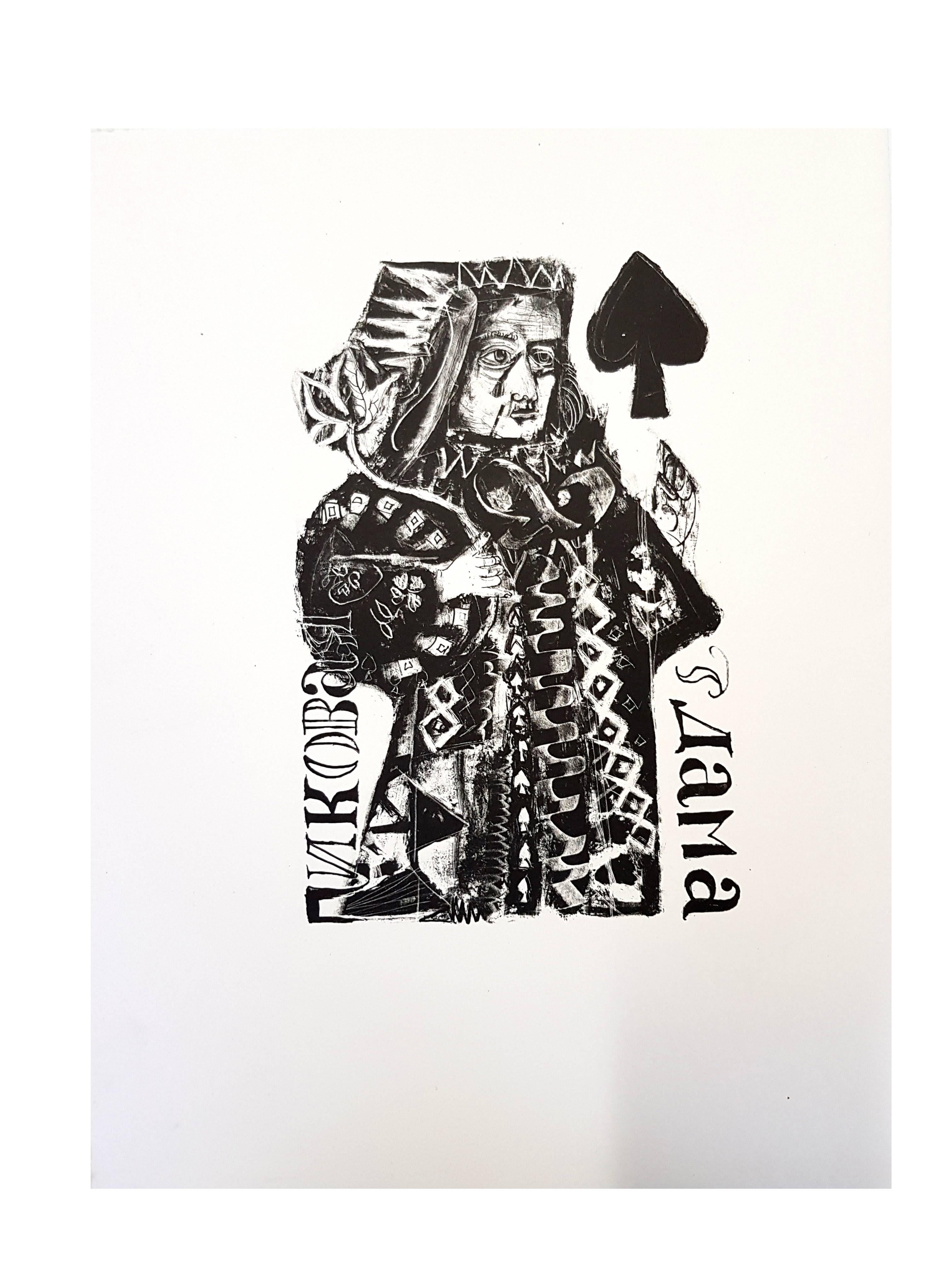 Antoni Clavé - Original Lithograph - For Pushkin's Queen of Spades For Sale 1