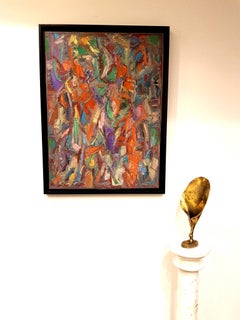 David Lan Bar - Ecole de Paris - Composition - Oil on Canvas