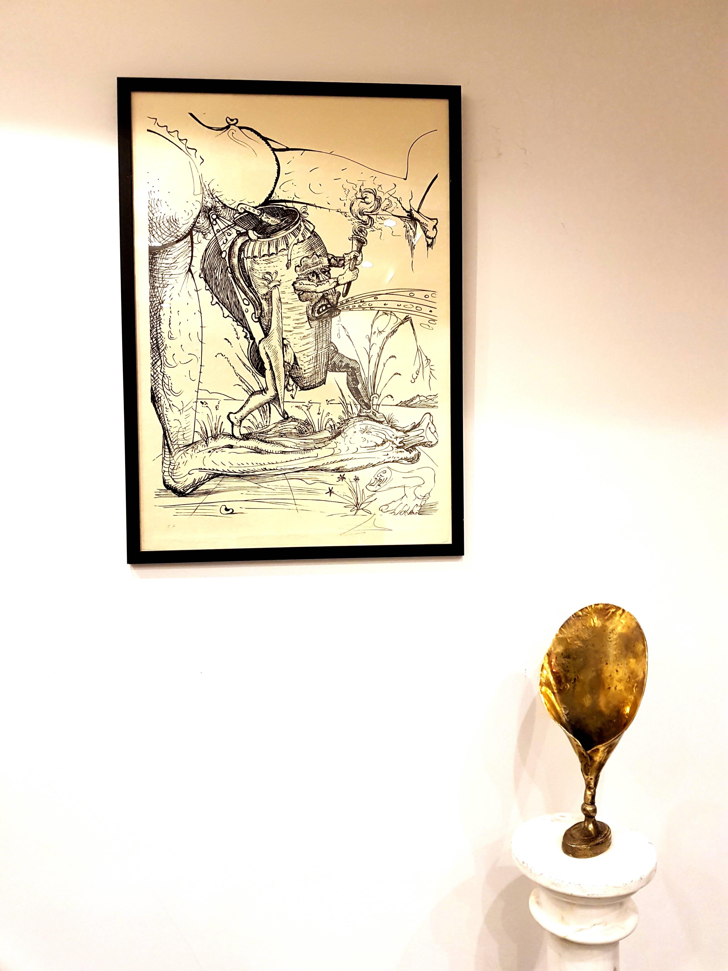Salvador Dali - Les Songes Drolatiques - Handsignierte Lithographie – Print von Salvador Dalí