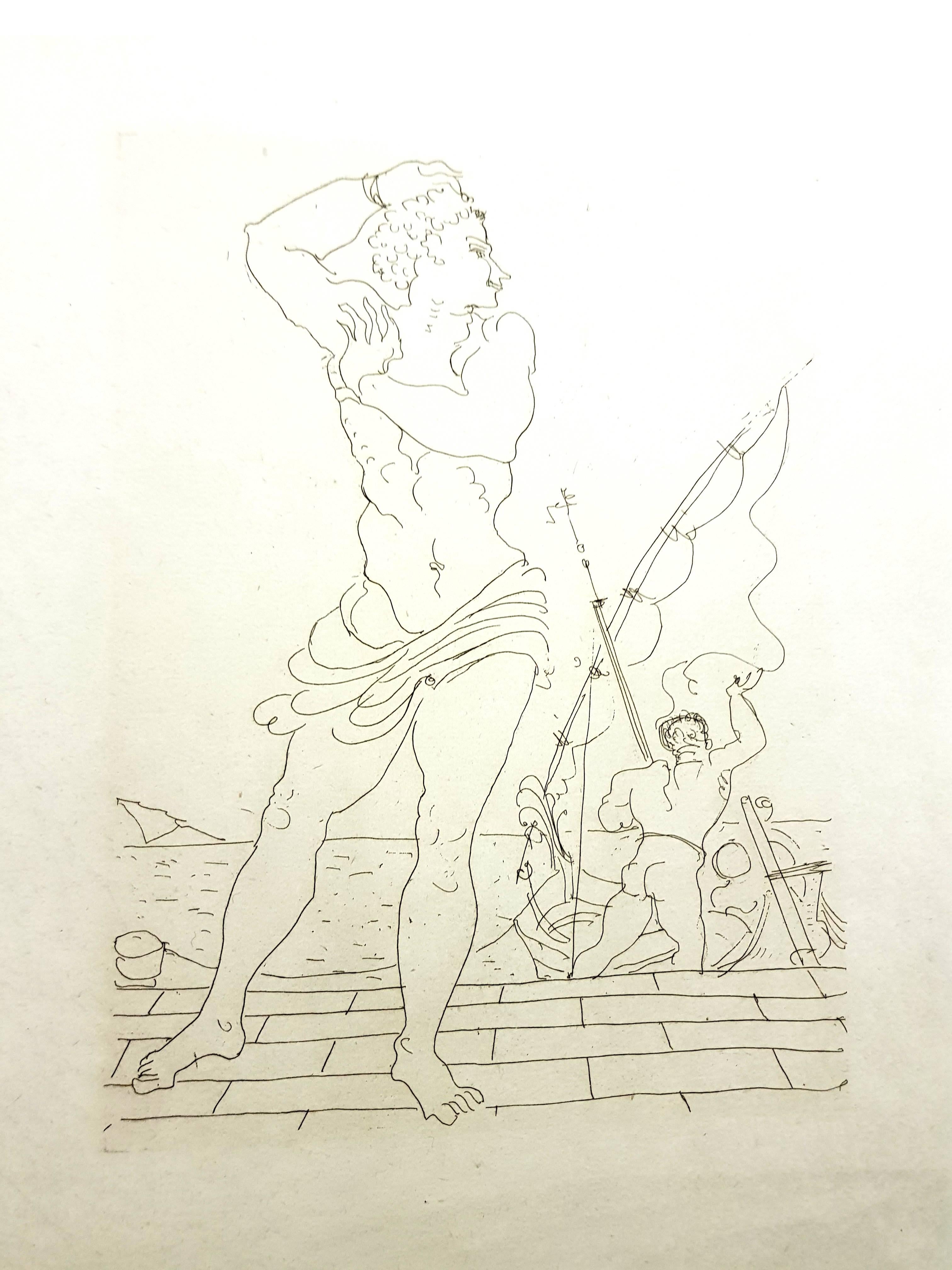 André Derain - Ovids Heroides 
Original-Radierung
Auflage von 134
Abmessungen: 32 x 25 cm
Ovide [Marcel Prevost], Héroïdes, Paris, Société des Cent-une, 1938
Unsigniert und nicht nummeriert wie ausgegeben
