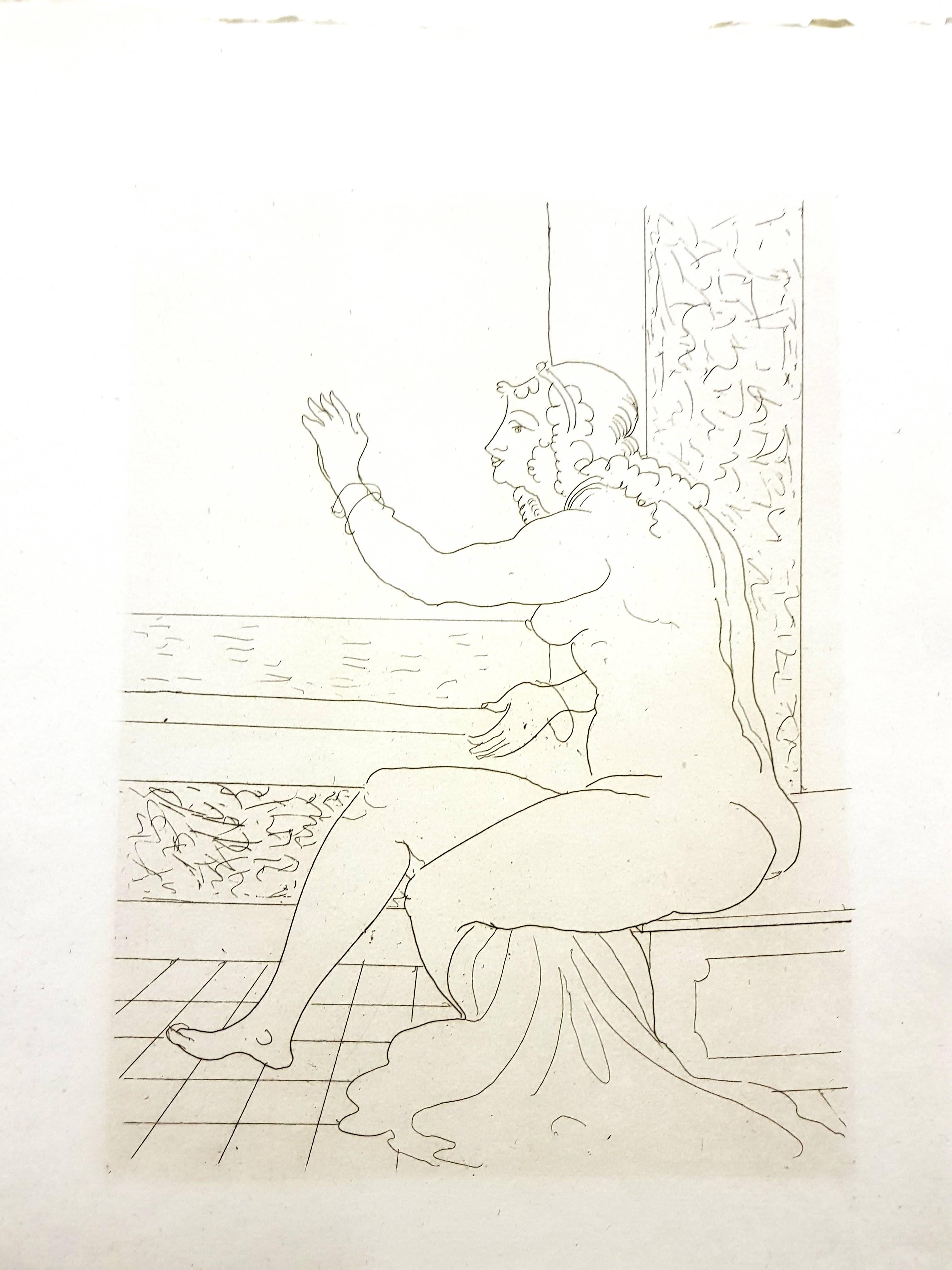 André Derain - Ovids Heroiden 
Original-Radierung
Auflage von 134
Abmessungen: 32 x 25 cm
Ovide [Marcel Prevost], Héroïdes, Paris, Société des Cent-une, 1938

Andre Derain wurde 1880 in Chatou, einer Künstlerkolonie außerhalb von Paris, geboren. Im