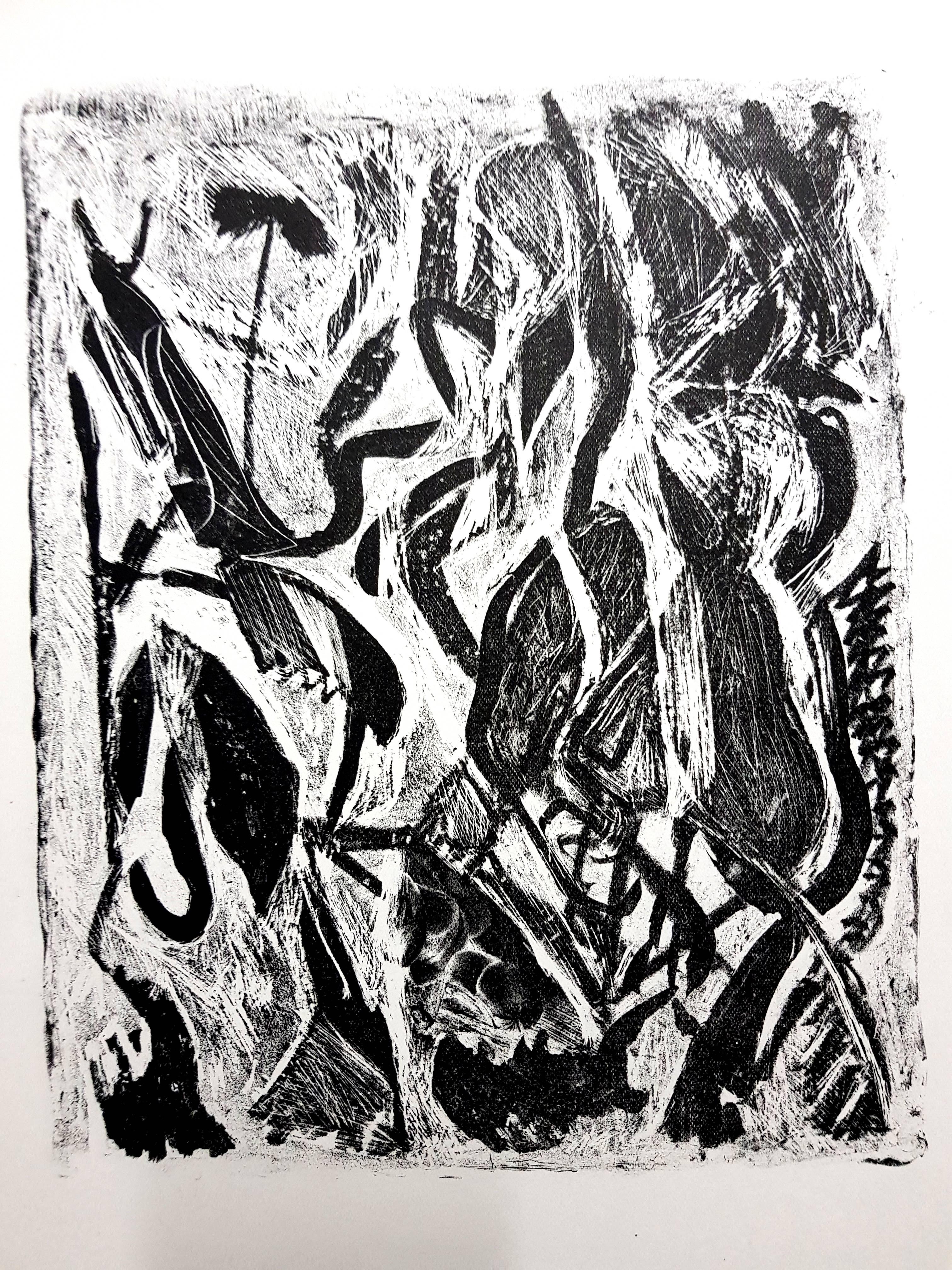 Jean-Michel Atlan - Kafka - Lithographie originale - Expressionnisme abstrait Print par jean-Michel Atlan