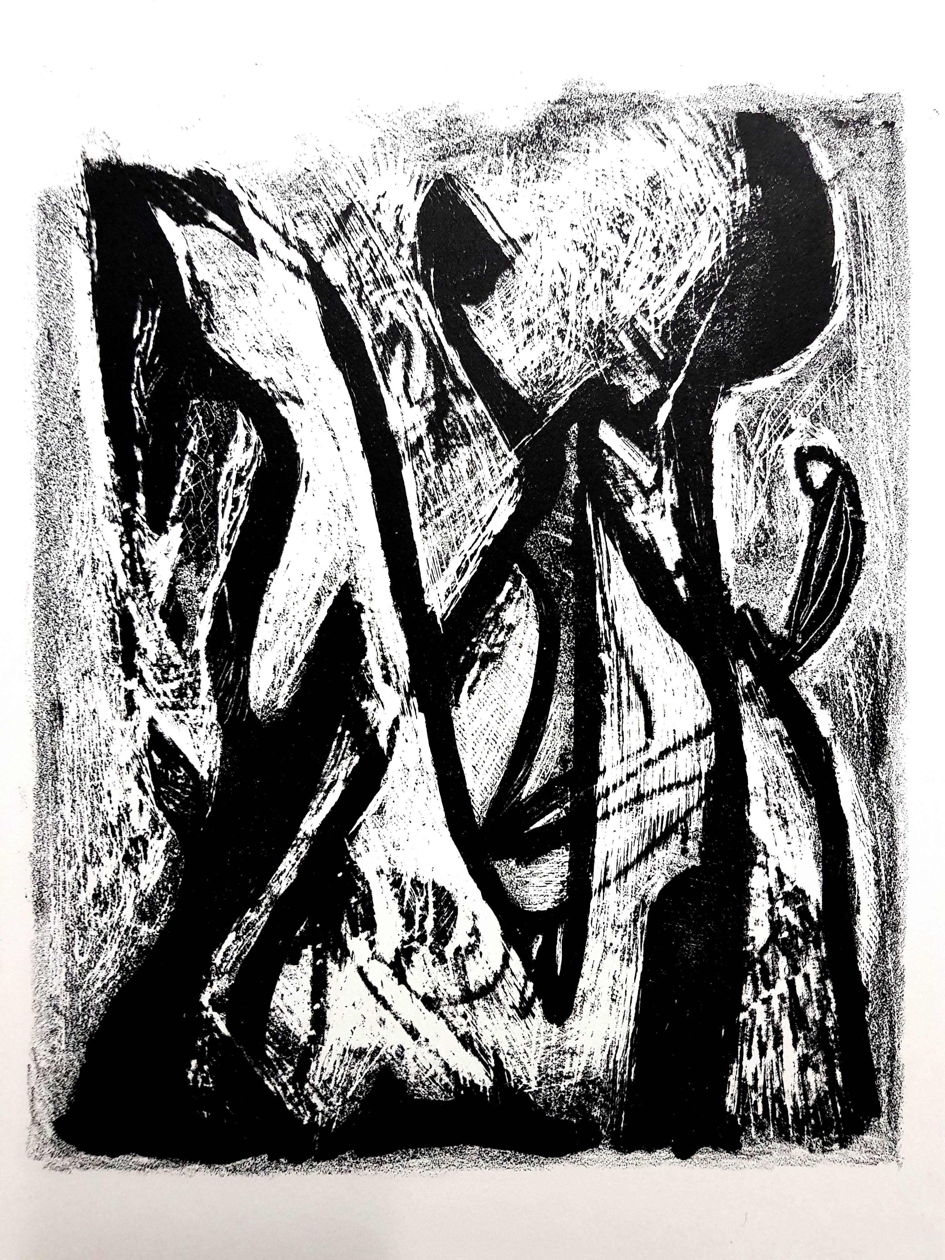 Abstract Print jean-Michel Atlan - Jean-Michel Atlan - Kafka - Lithographie originale