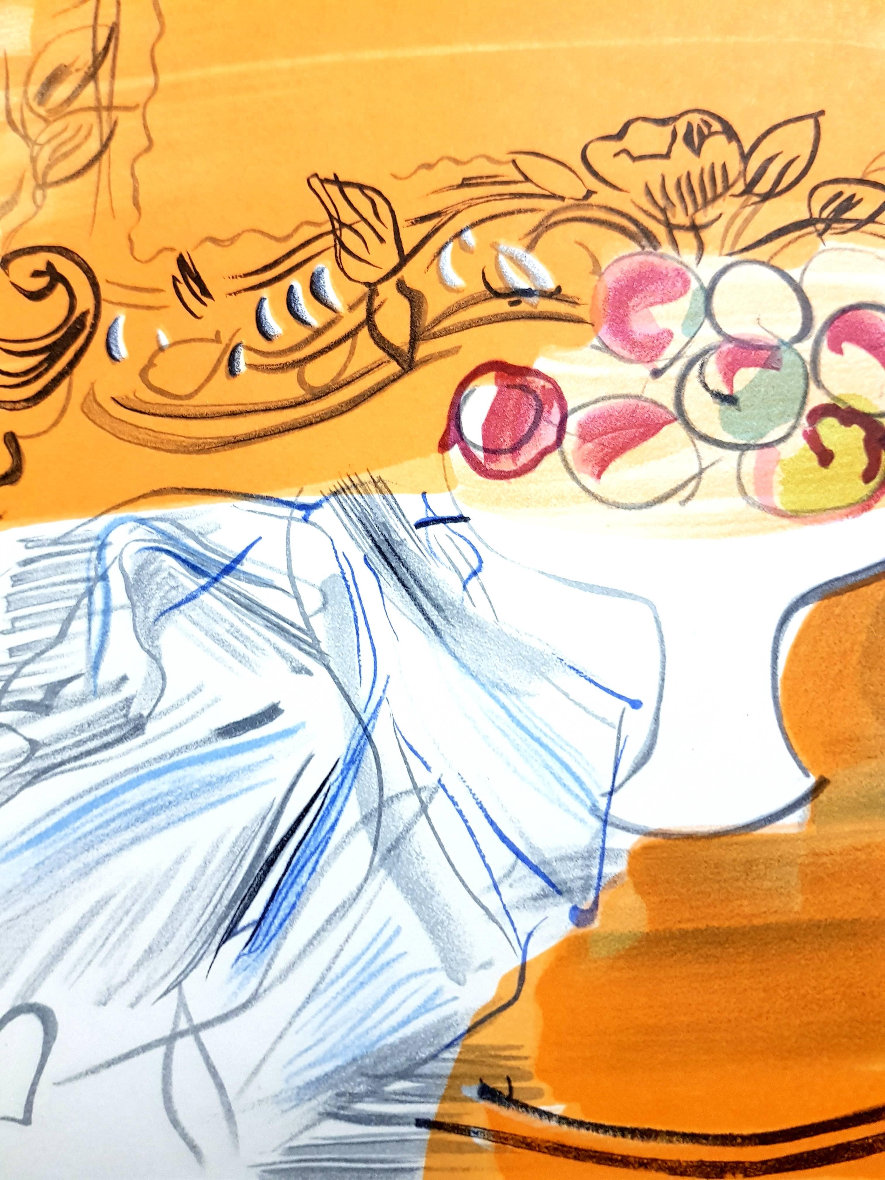 Natura morta - Litografia - Portrait Print Arancia di (after) Raoul Dufy