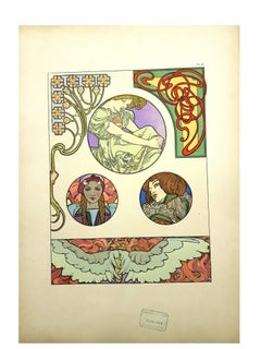 Alfons Mucha - Original Lithograph - Femmes Art Nouveau