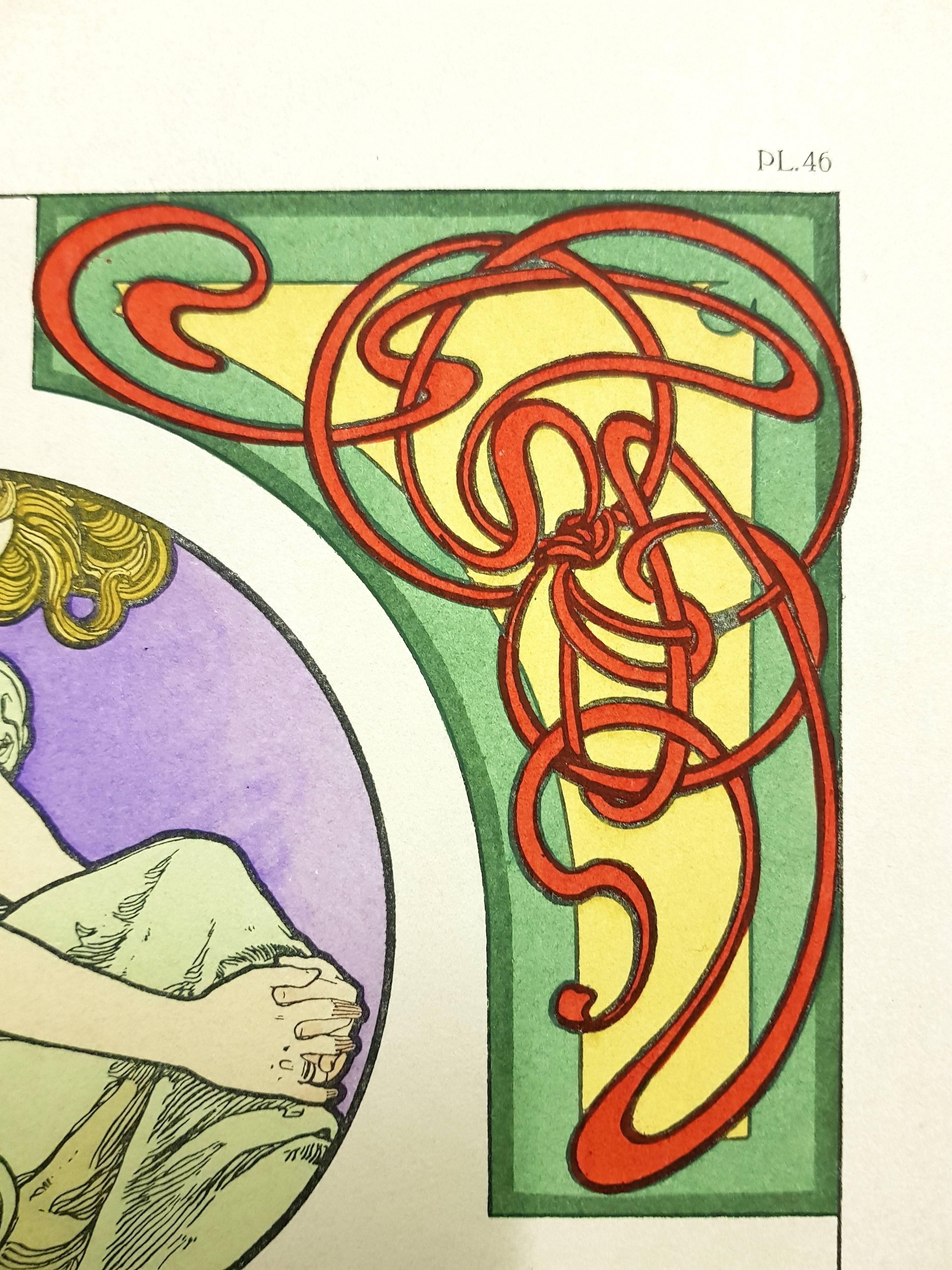 Alfons Mucha - Lithographie originale - Femmes Art Nouveau en vente 4