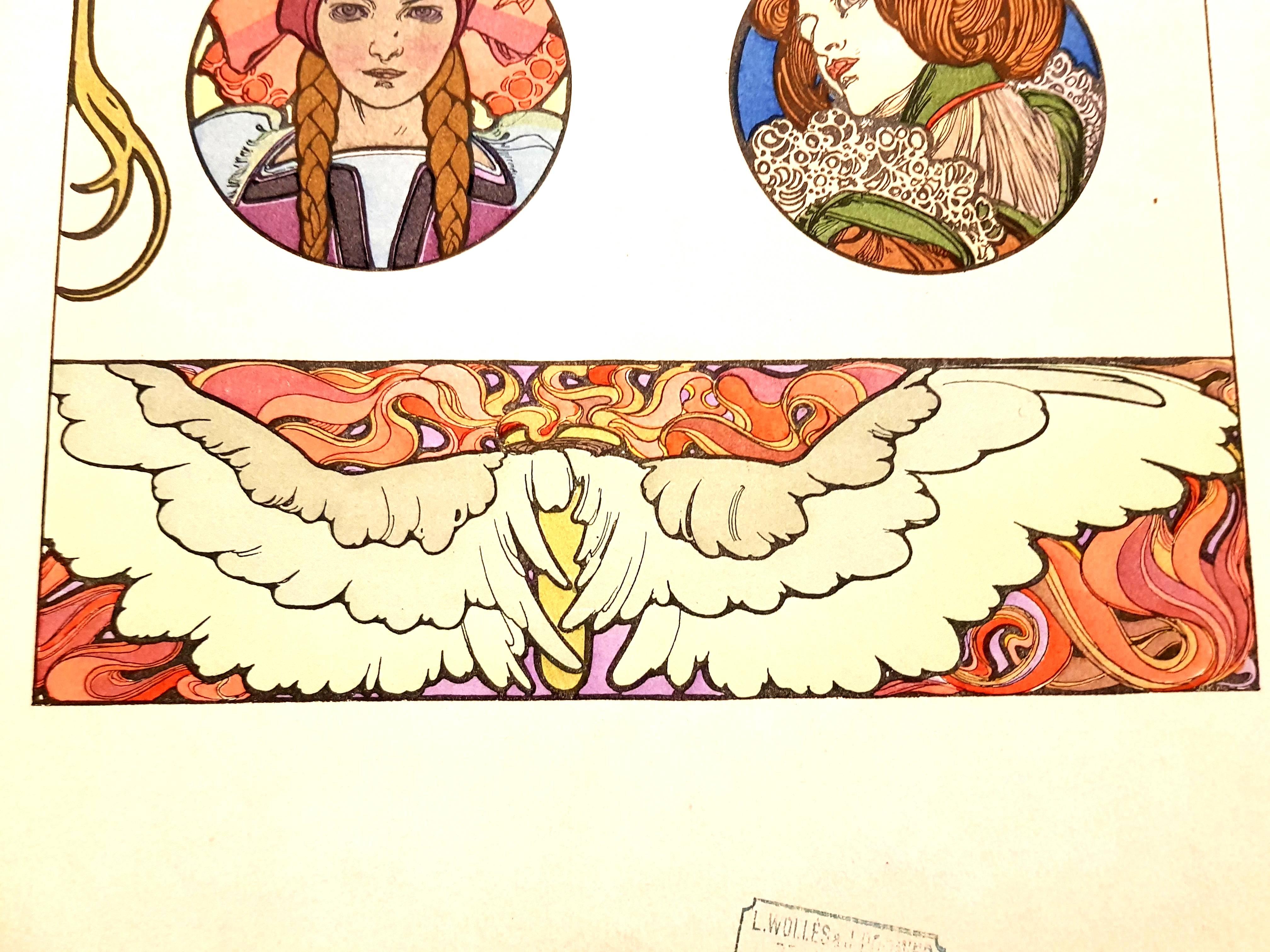 Alfons Mucha - Lithographie originale - Femmes Art Nouveau en vente 2