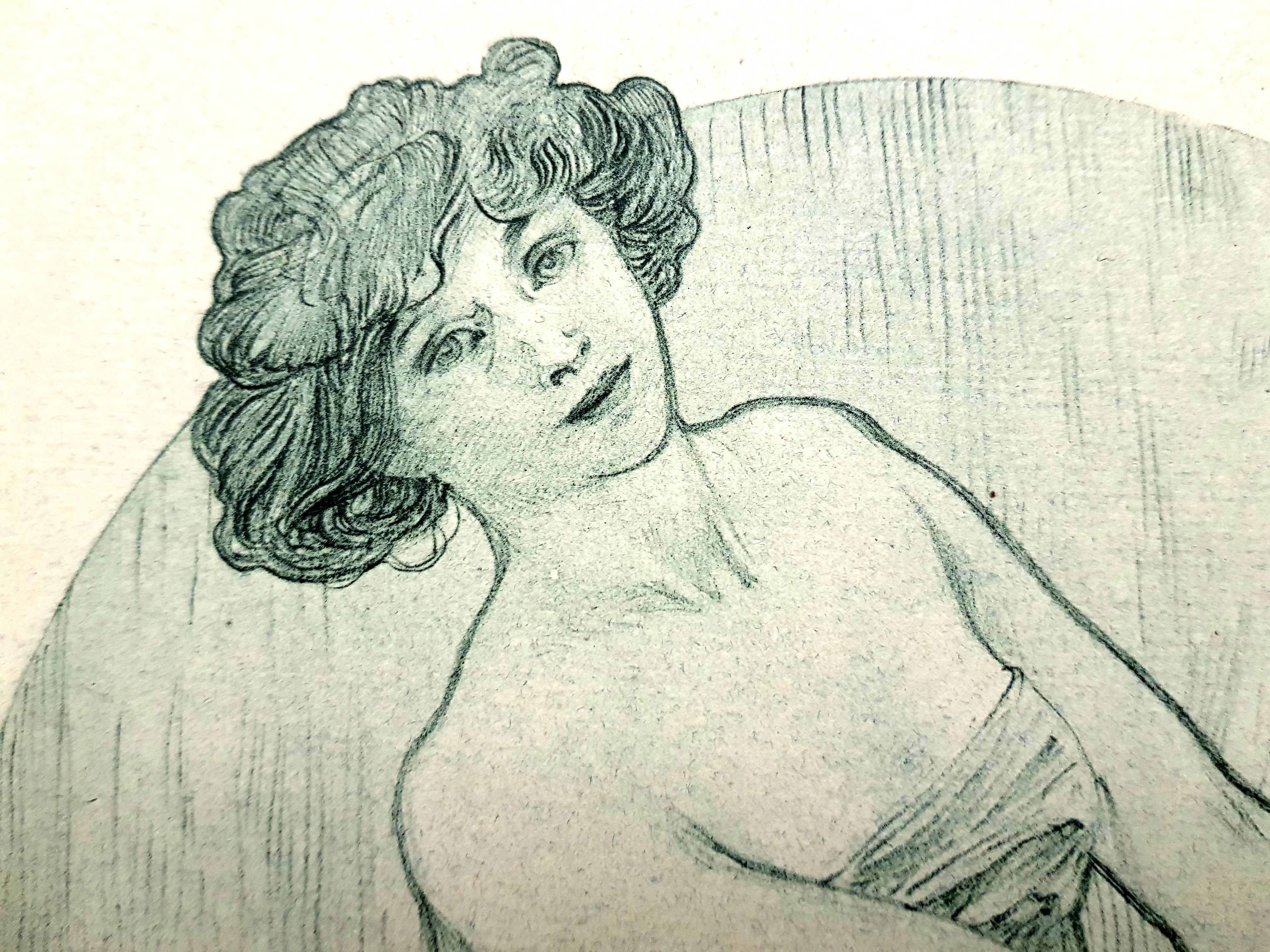Alfons Mucha - Original Lithograph - Women - Art Nouveau Print by Alphonse Mucha