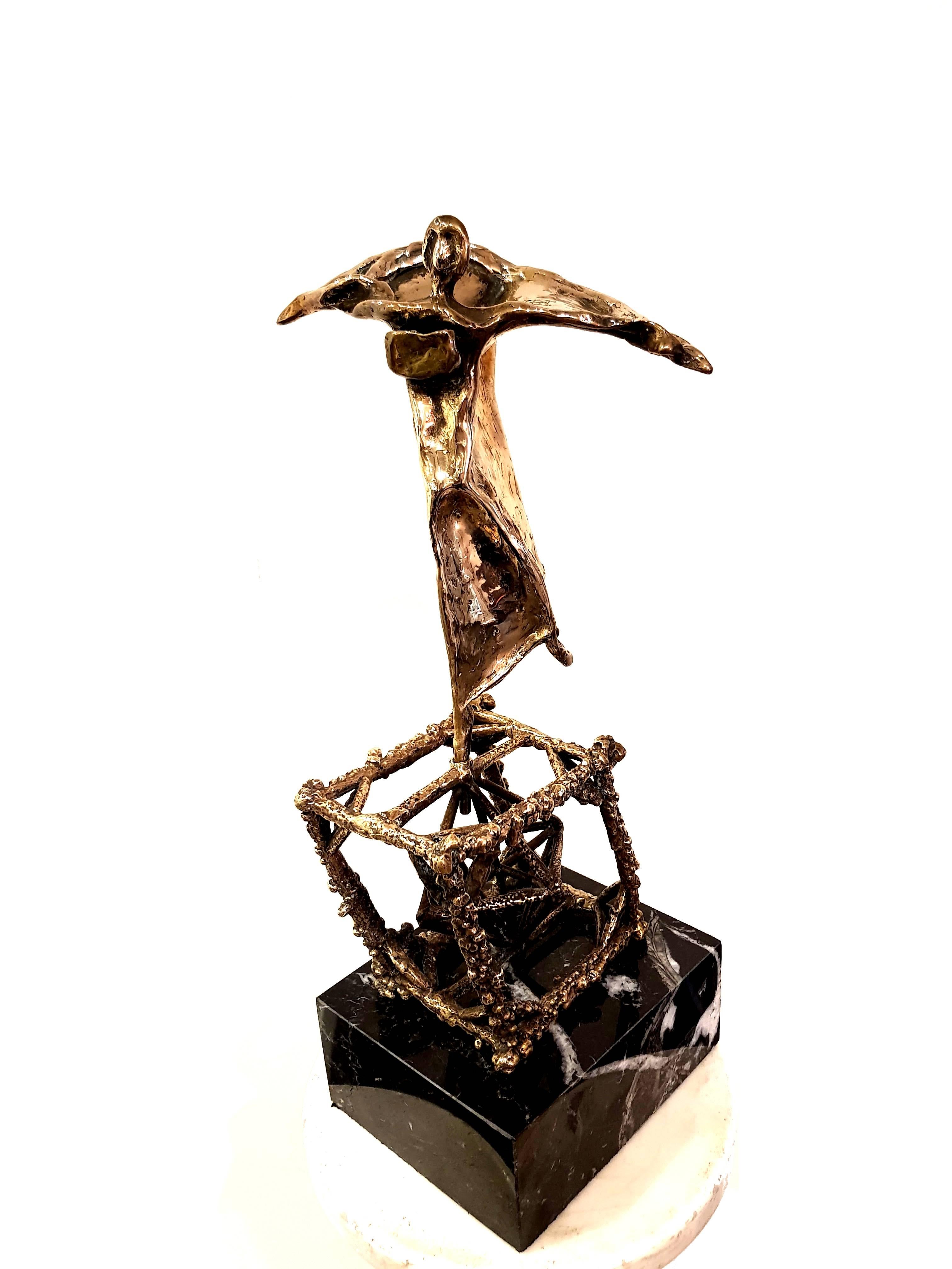 Salvador Dalí Still-Life Sculpture - Salvador Dali - Flying - Original Bronze Sculpture