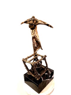 Salvador Dali - Flying - Sculpture originale en bronze