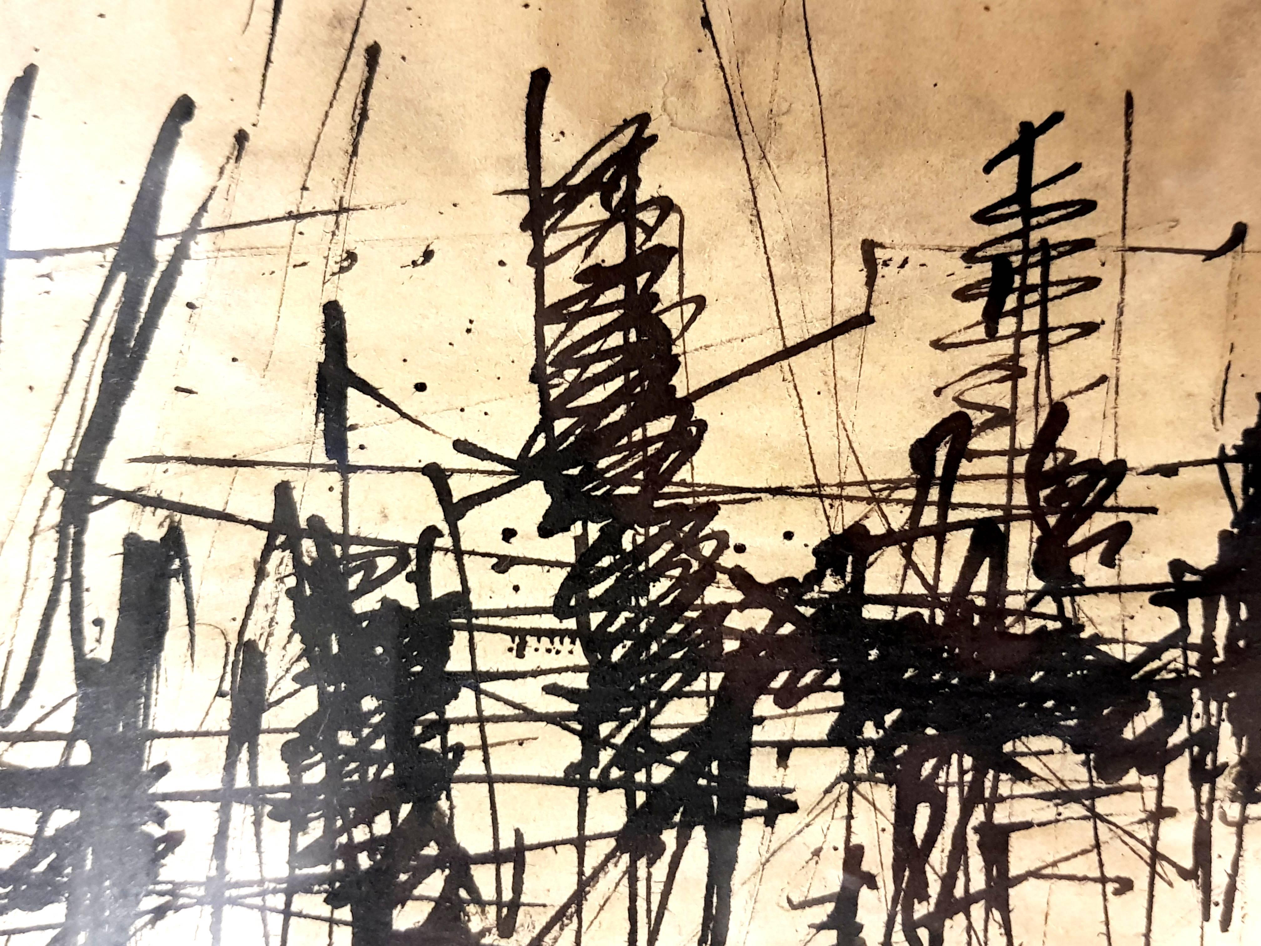 Jacques Germain -Untitled - Original Signed Ink For Sale 3