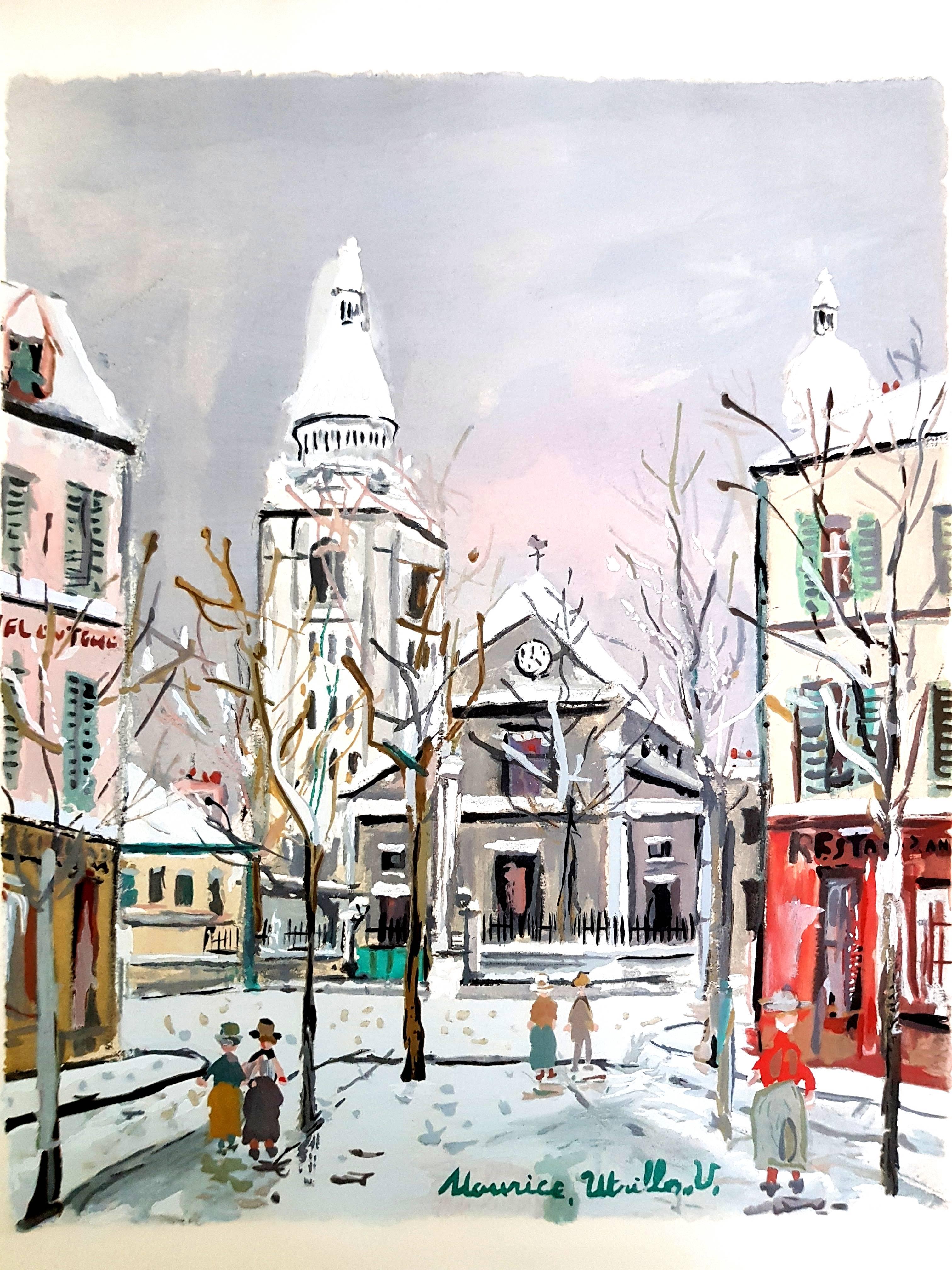 Inspiriertes Dorf am Montmartre – Pochoir