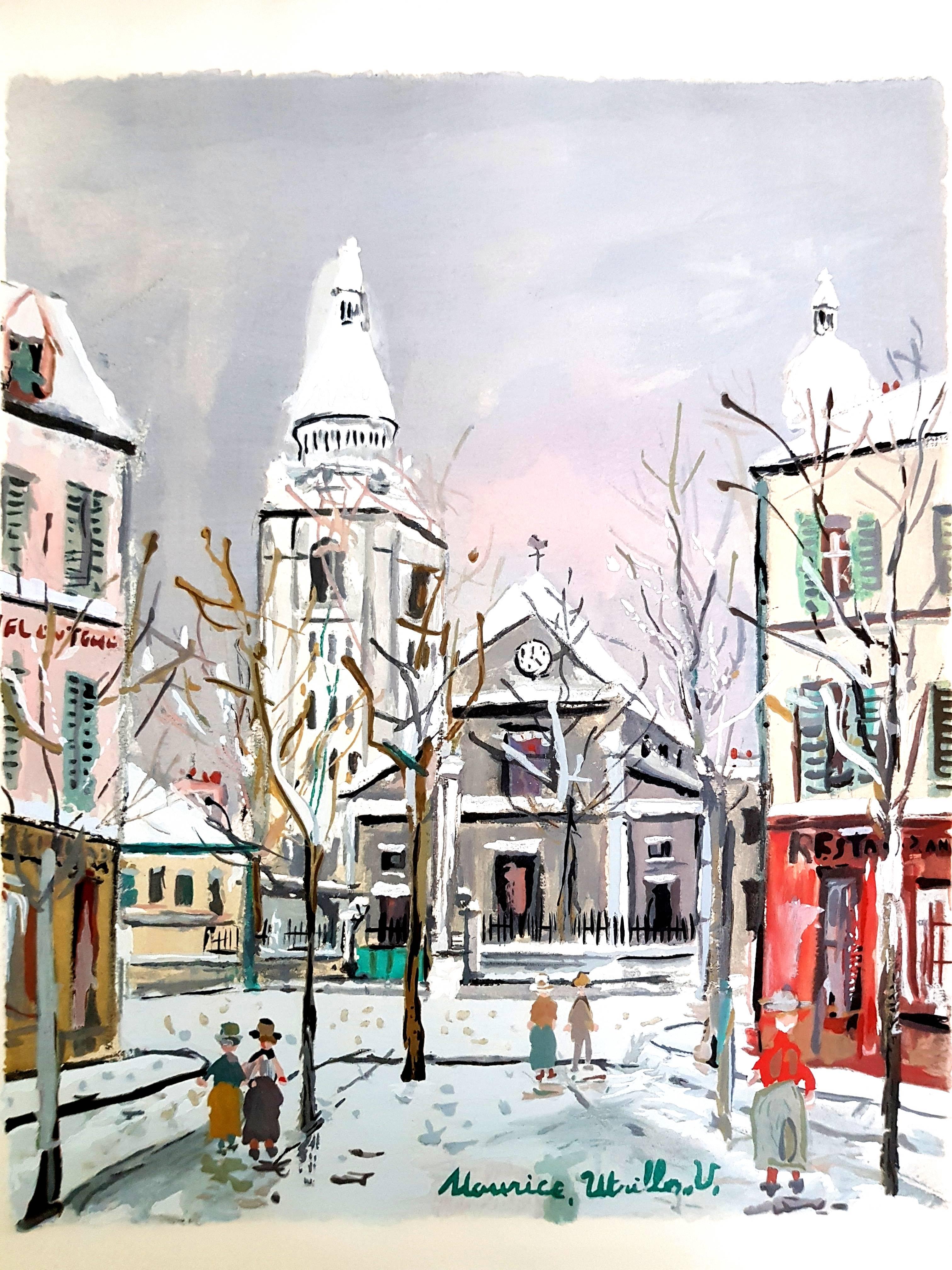 Village d'inspiration Montmartre - Pochoir