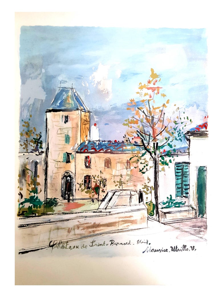 (after) Maurice Utrillo
Inspired Village of Montmartre 
Pochoir with printed signature
Edition of 490
Dimensions: 39 x 30 cm
Information : This print was created for the portfolio 