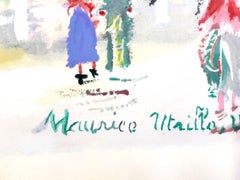 Maurice Utrillo - Inspired Village of Montmartre - Pochoir