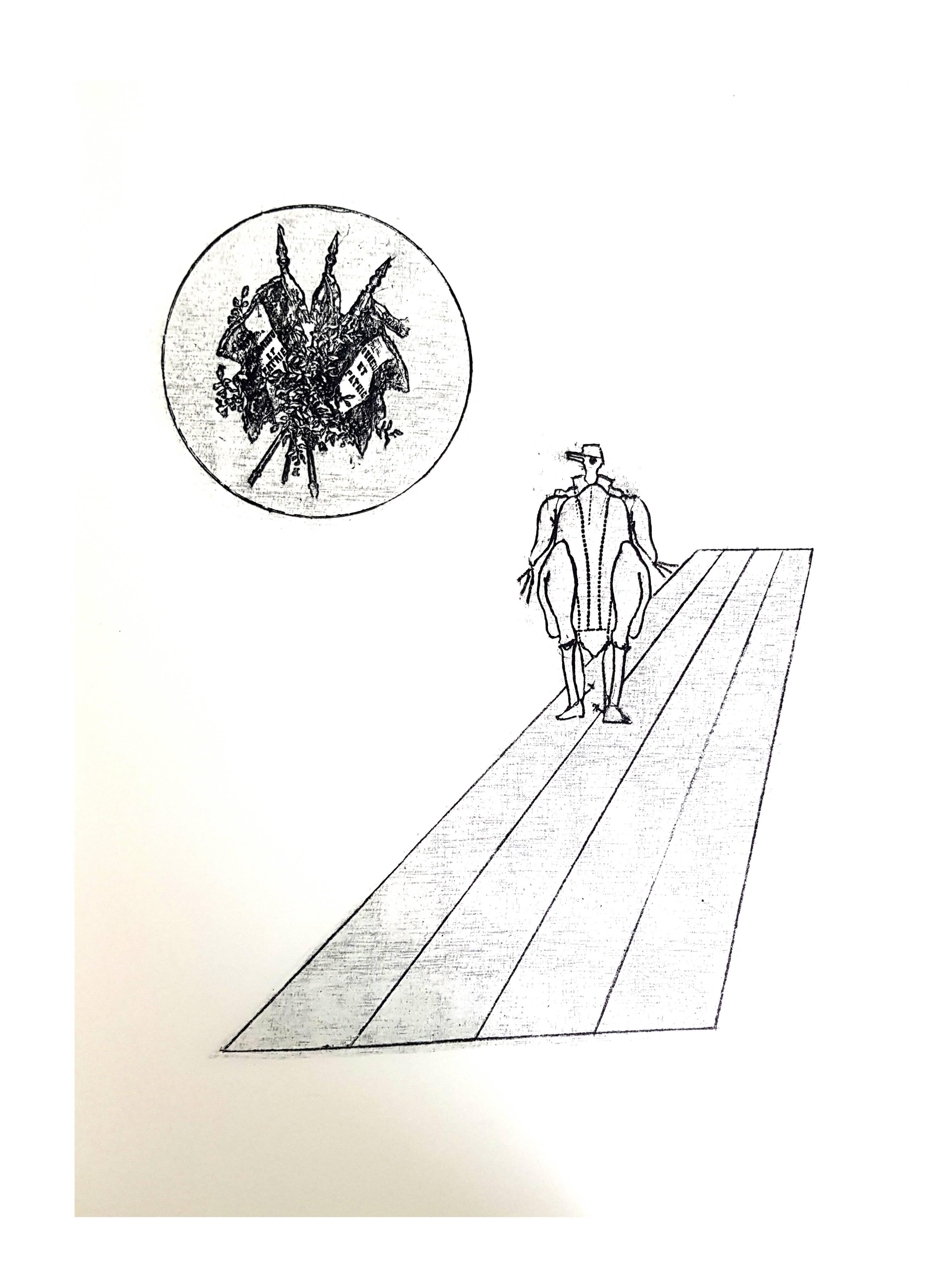 Max Ernst – Der Soldat – Originallithographie im Angebot 3